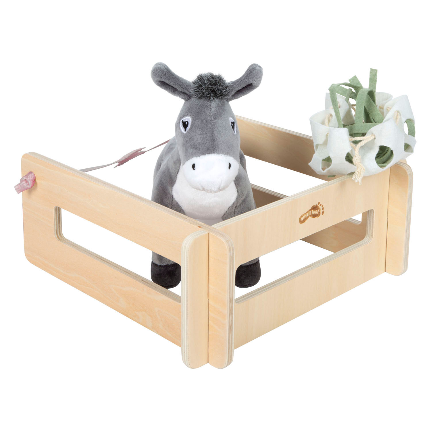 Small Foot Ezel Verzorgingsset met Stal en Accessoires