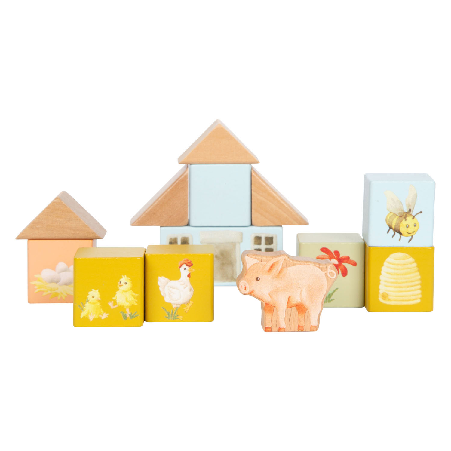 Small Foot Houten Bouwblokken Boerderij Dieren