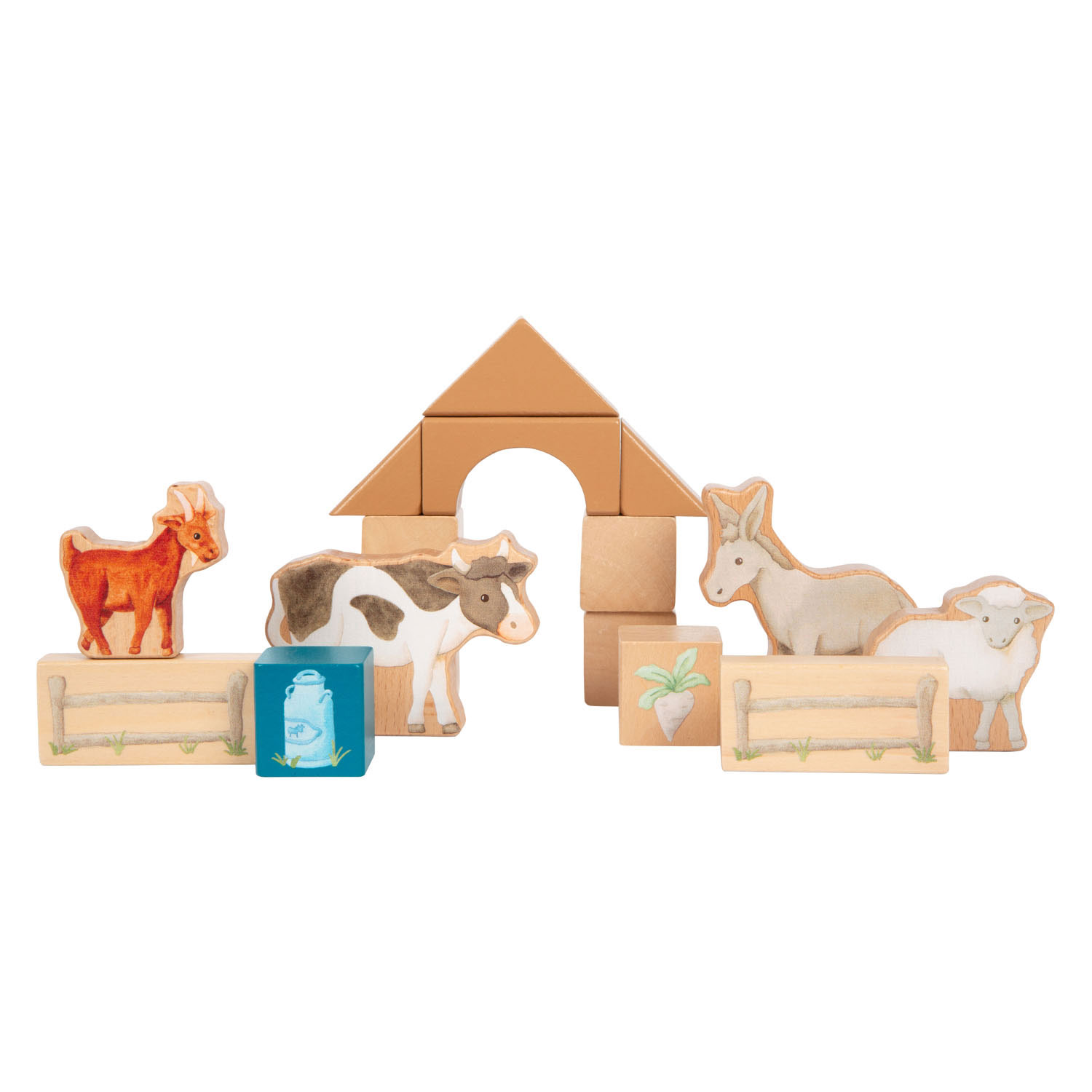 Small Foot Houten Bouwblokken Boerderij Dieren