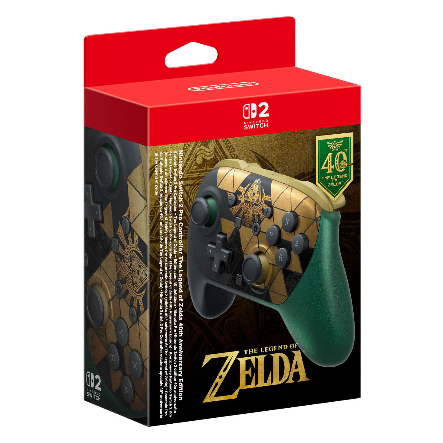 Nintendo Switch 2 Pro Controller - The Legend of Zelda - 40th Anniversary Edition
