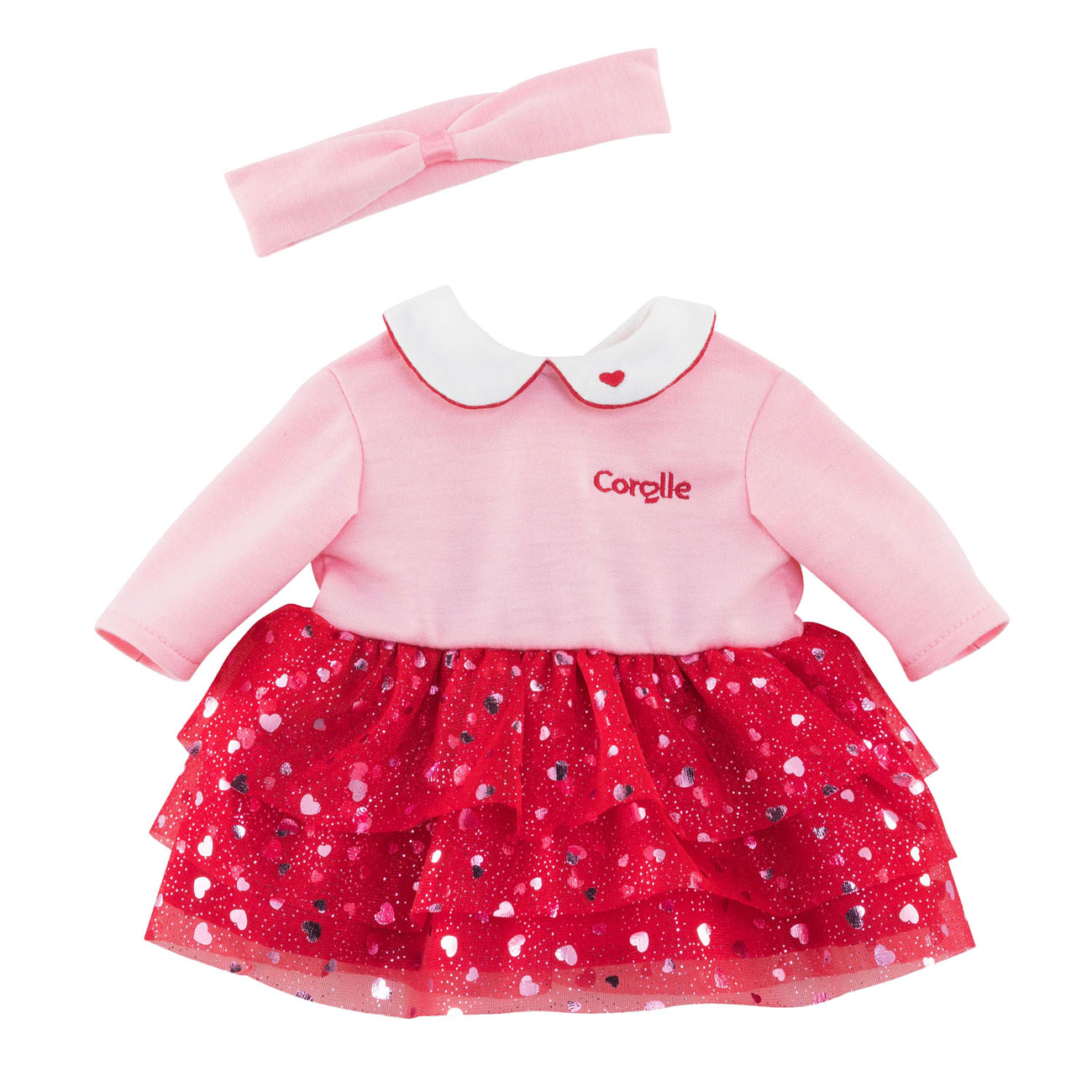 Corolle Mon Grand Poupon Hearts Kleid und Stirnband, 36 cm