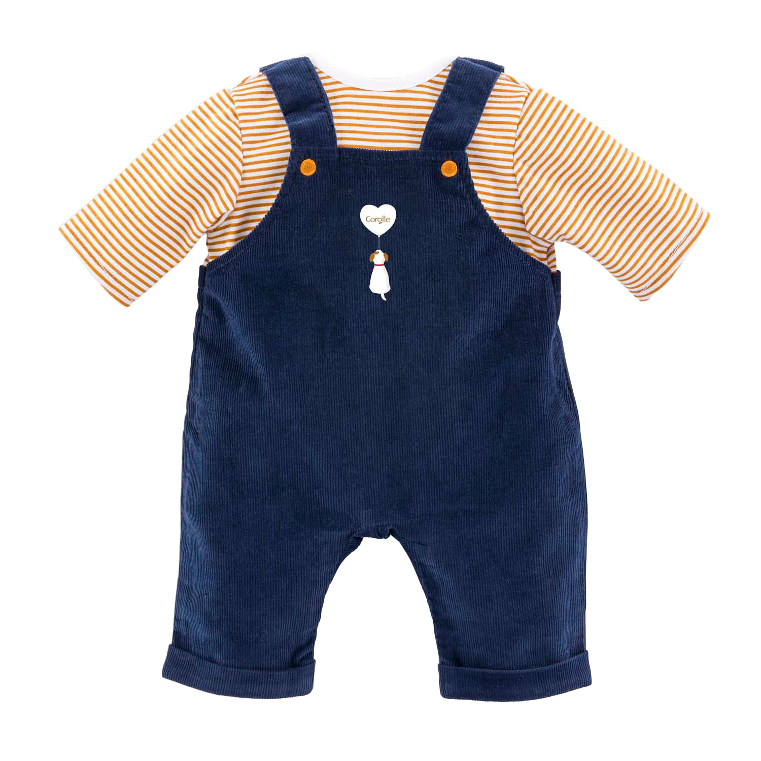 Corolle T-Shirt und marineblauer Overall für Babypuppe, 42 cm