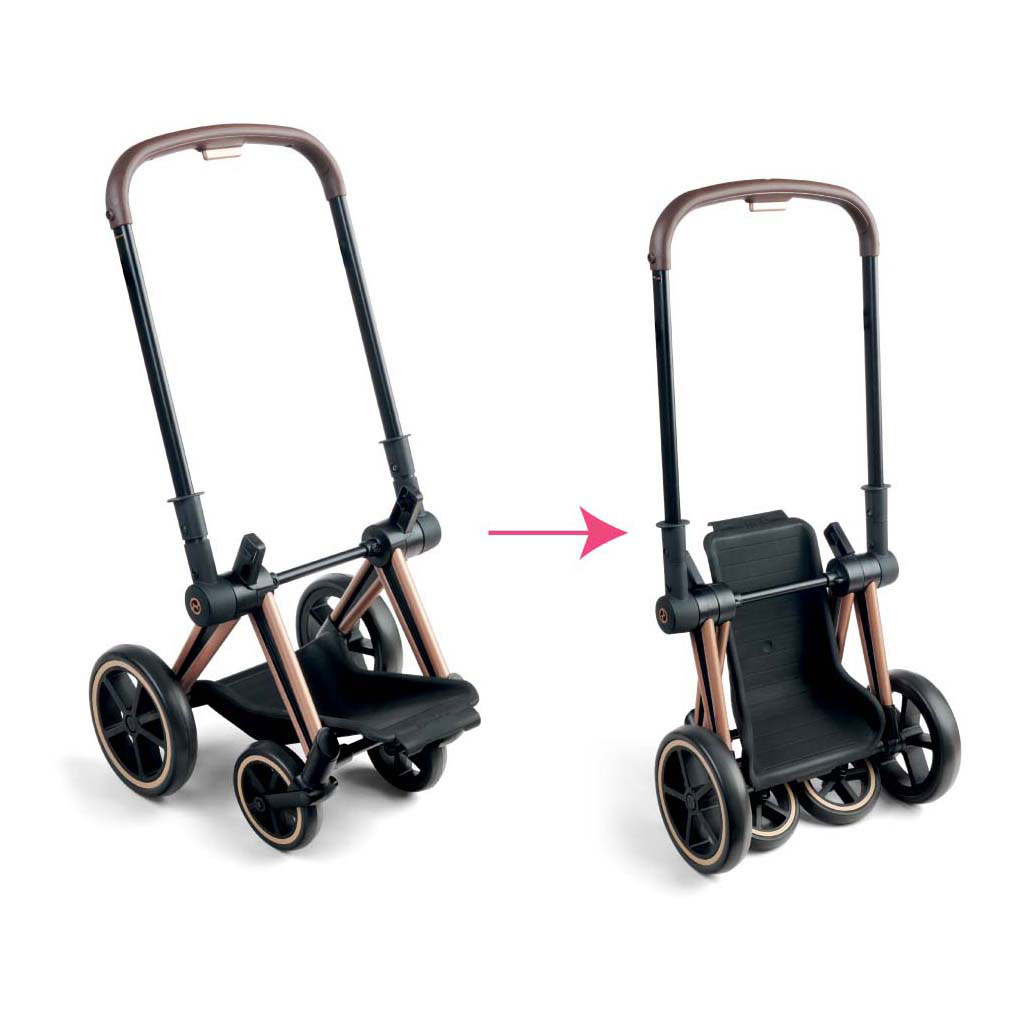 Corolle Zwarte Poppenwagen 3 in 1 voor Babypop van 36-42cm