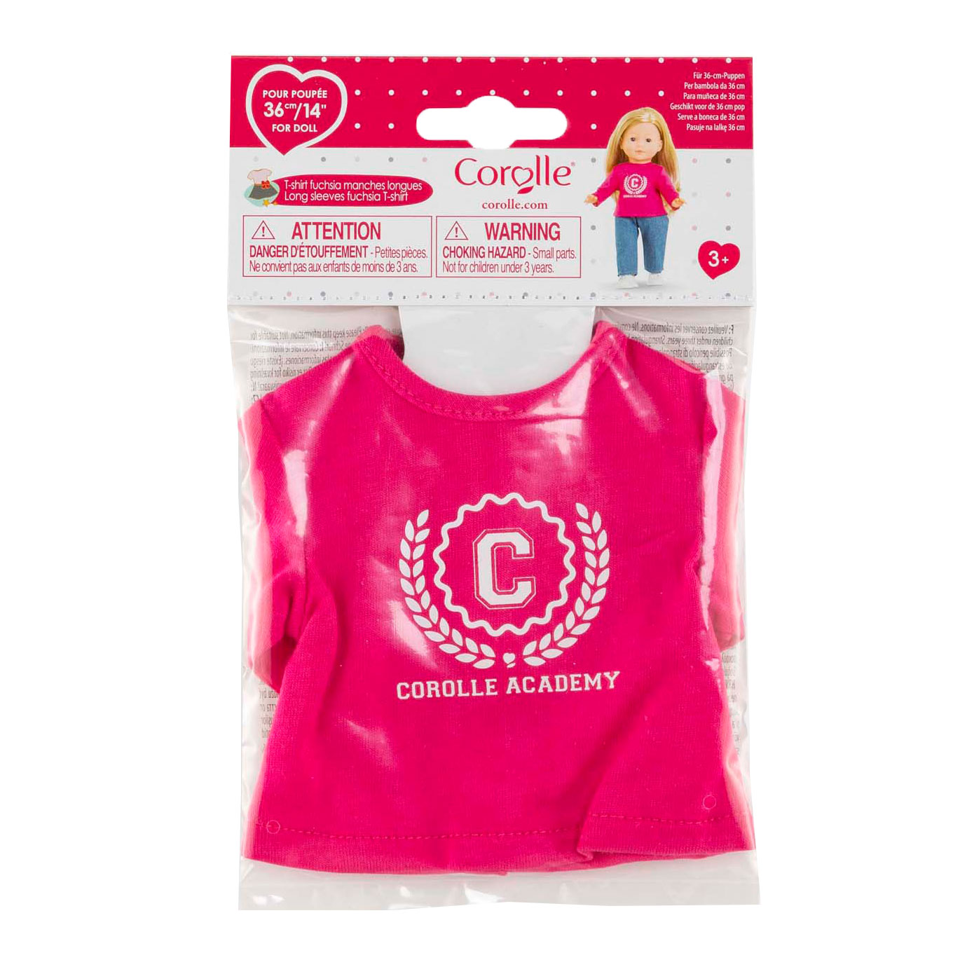 Corolle Fuchsia T-Shirt für Puppen, 36cm