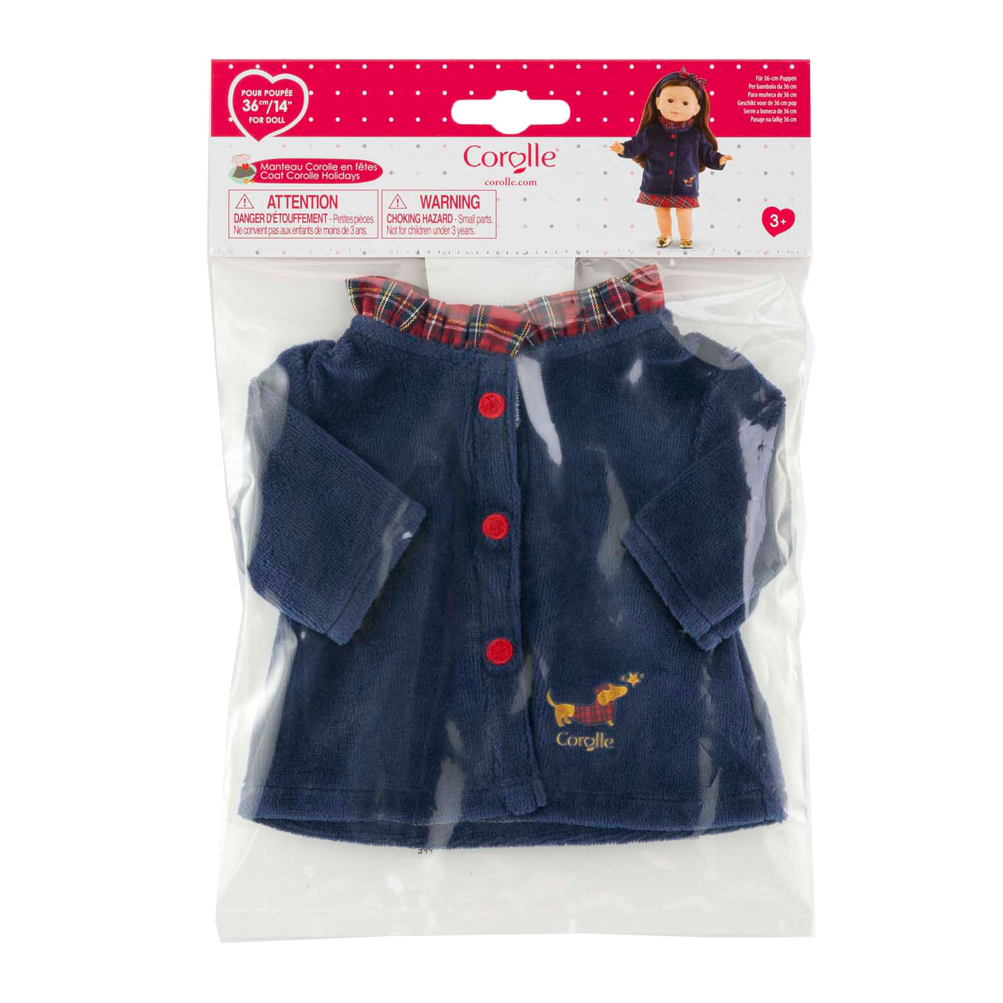Manteau de vacances Corolle pour poupées, 36 cm