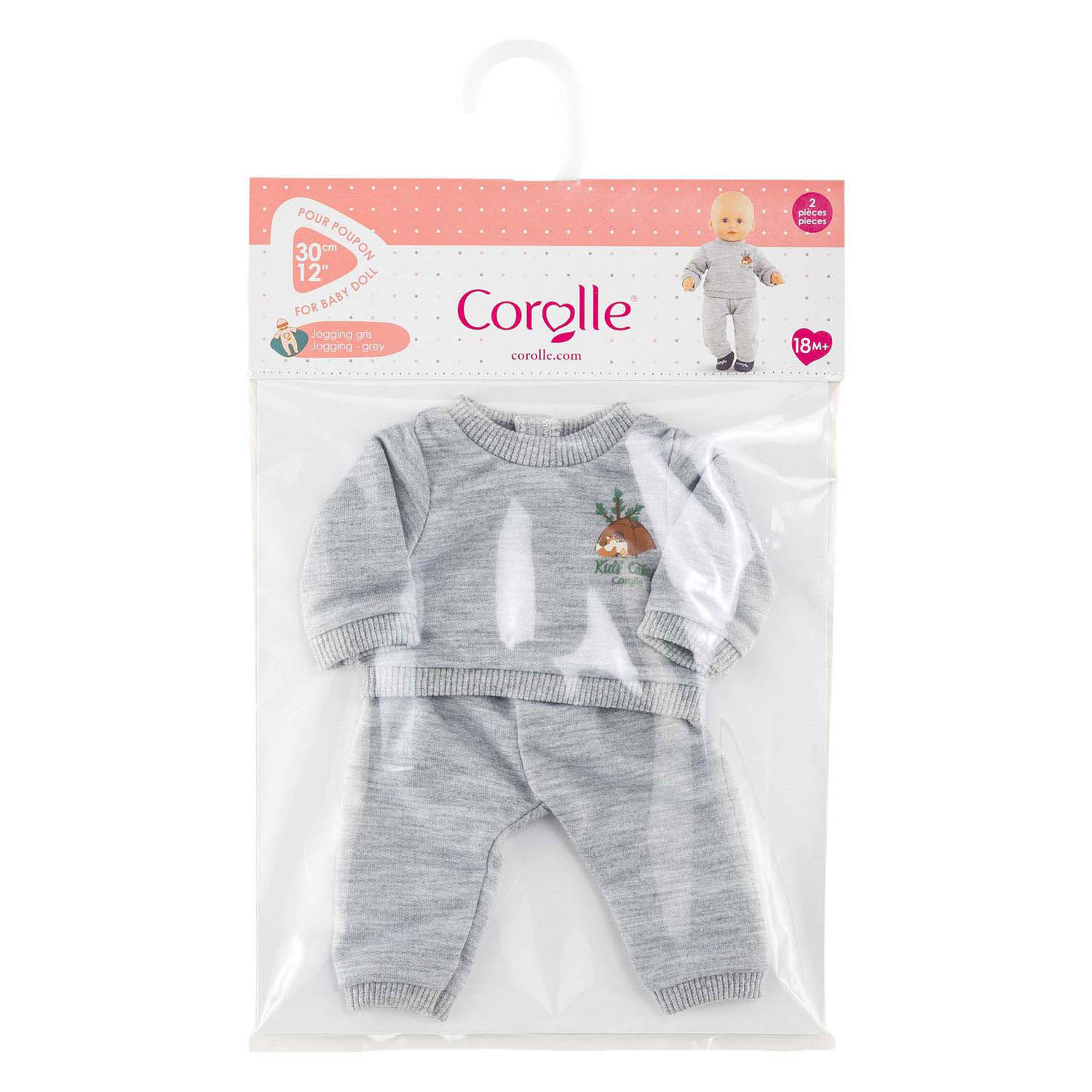 Corolle Grijs Joggingpak Kleine Ontdekker - 30cm
