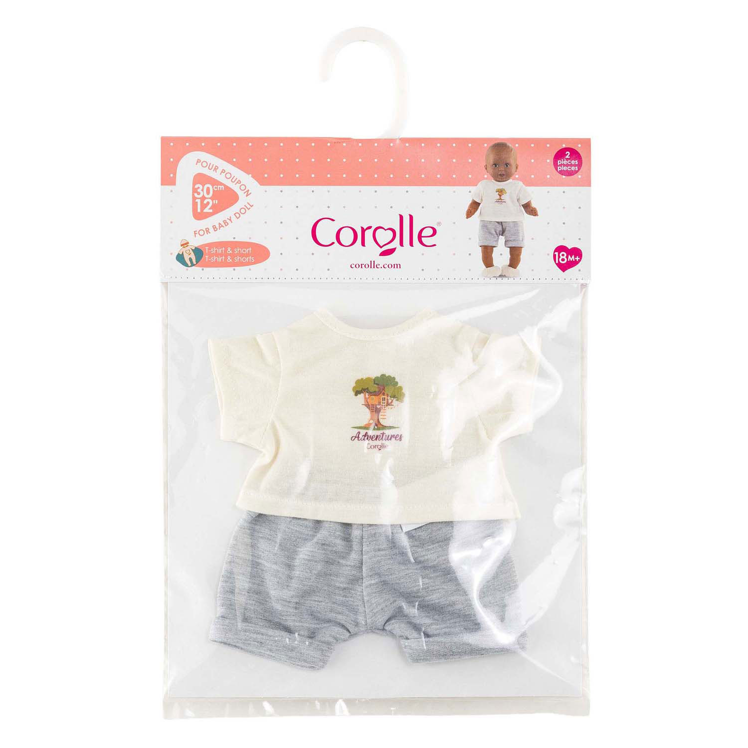 Corolle T-Shirt met Korte Broek Kleine Ontdekker - 30cm