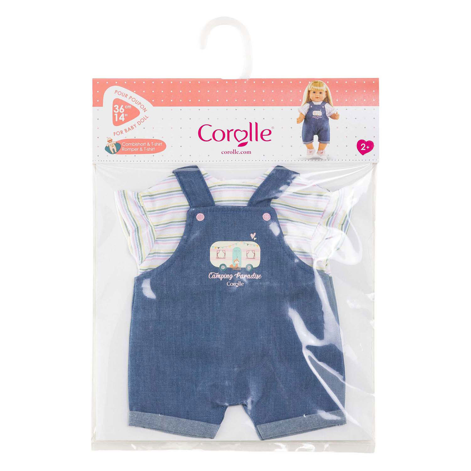 Corolle Poppen Jeans Overall met T-Shirt Kleine Ontdekker - 36cm