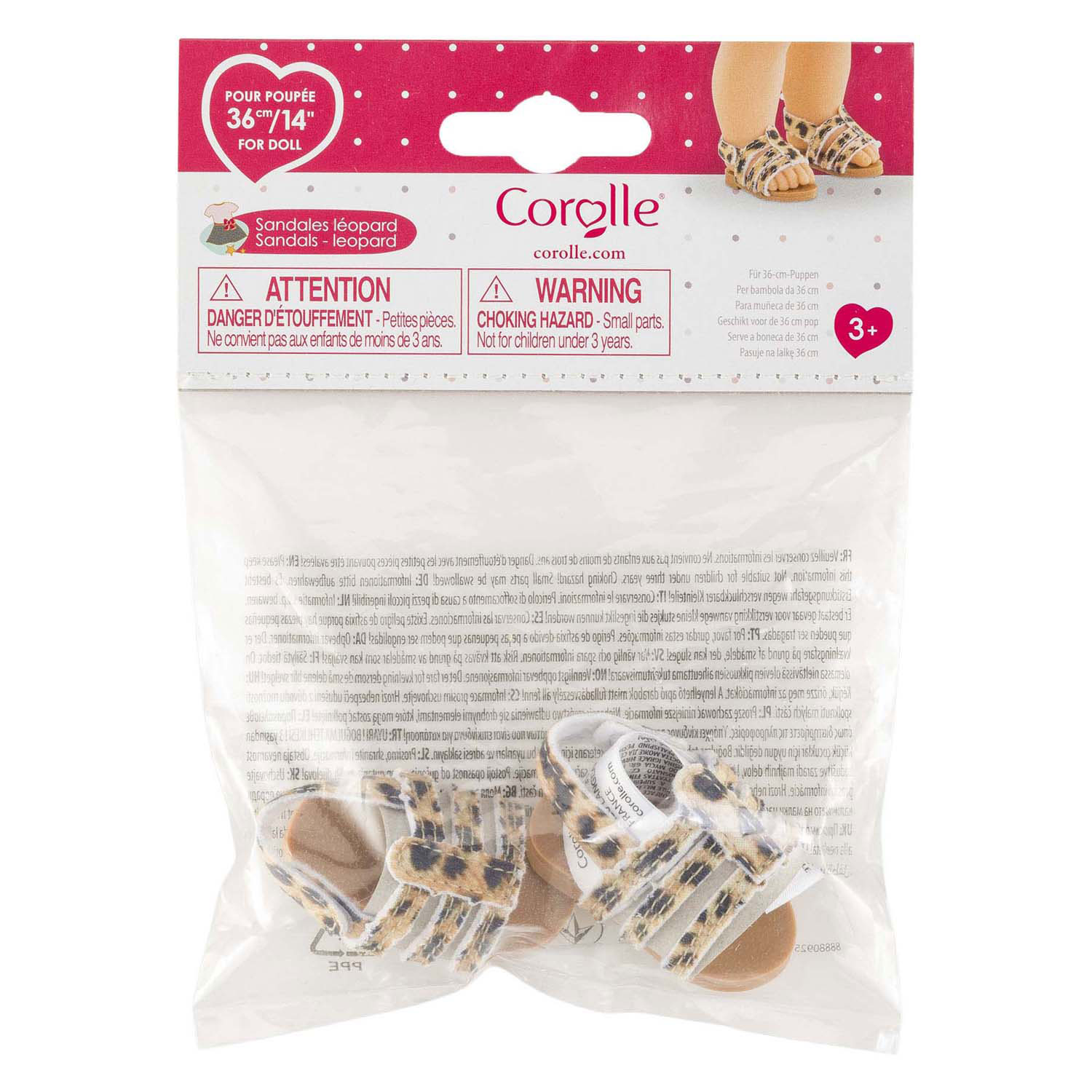 Sandales Ma Corolle Doll léopard - 36 cm