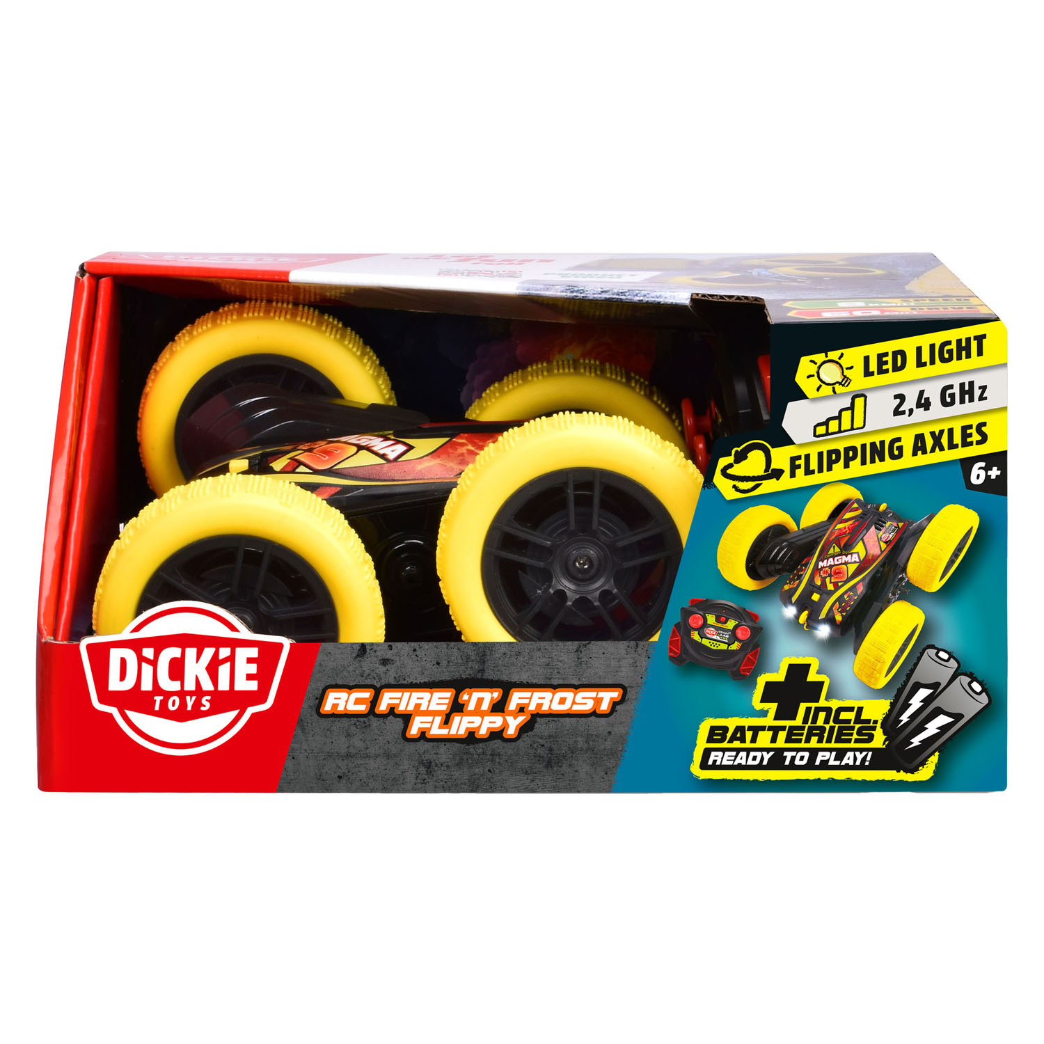 Dickie RC-gesteuertes Auto Fire 'n Frost Flippy RTR