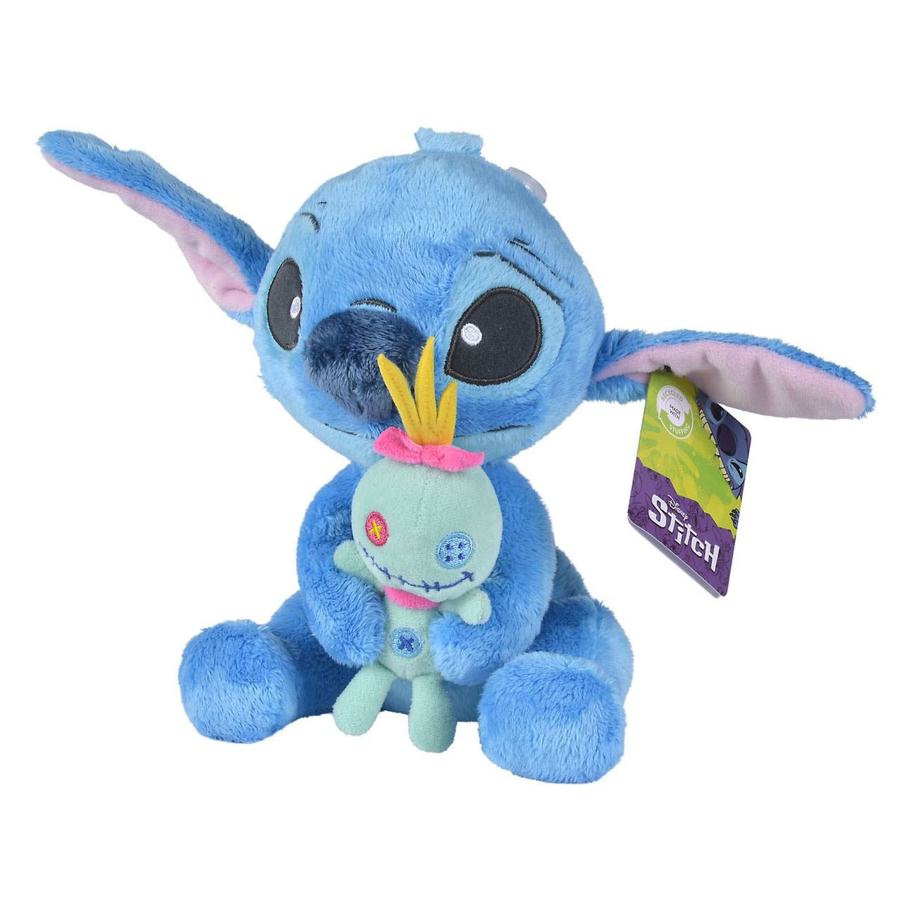 Peluche Stitch de Disney avec Scrump - 25 cm