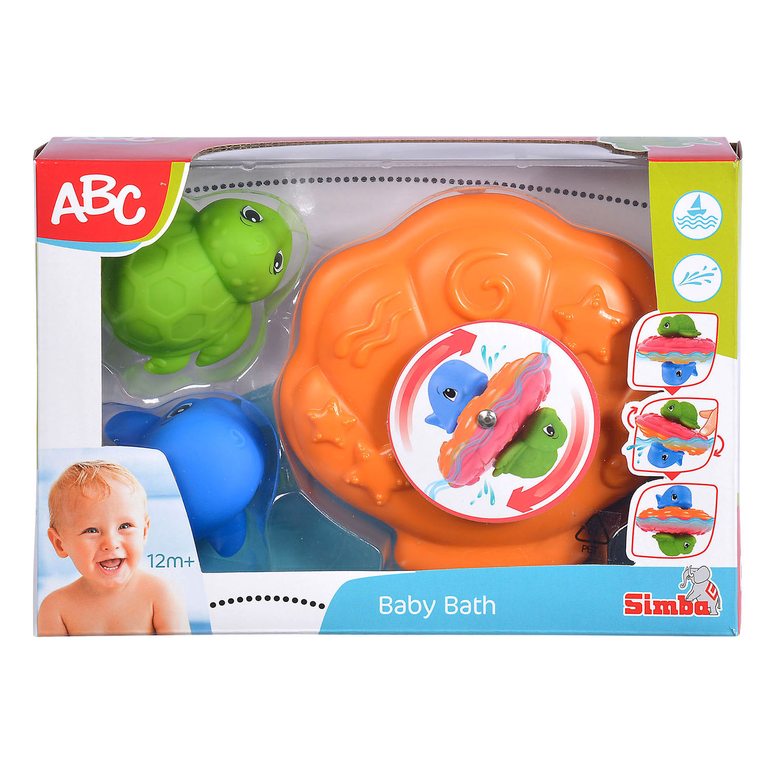 Coquille de jouet de bain ABC avec animaux marins