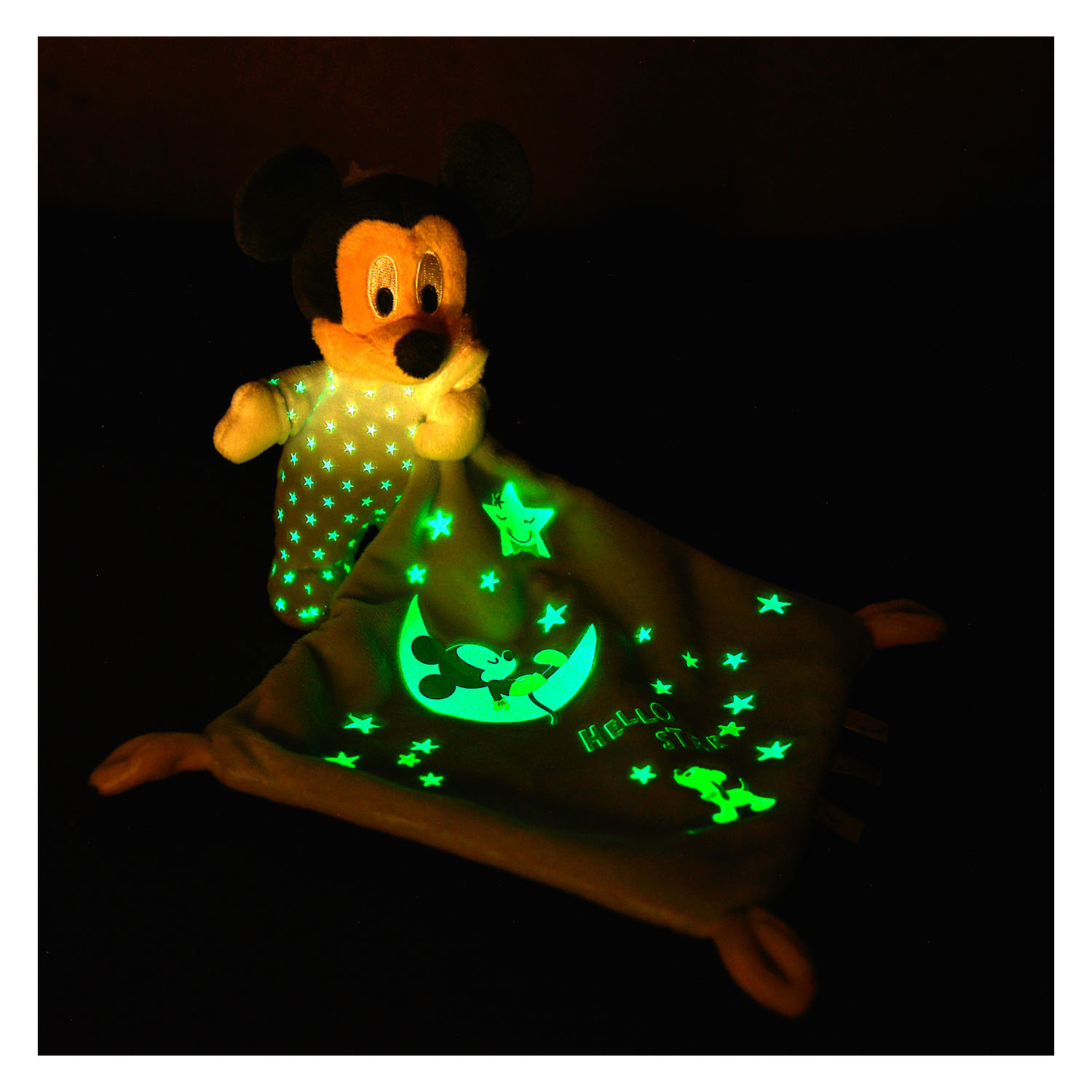 Disney Mickey Mouse Glow in the Dark Doudou Sternen-Kuscheltuch