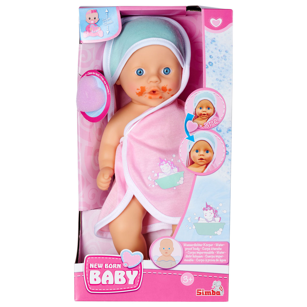 La poupée de bain New Born Baby a besoin d'un bain