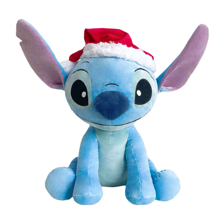 Disney Stitch Knuffel Pluche met Kerstmuts, 50cm