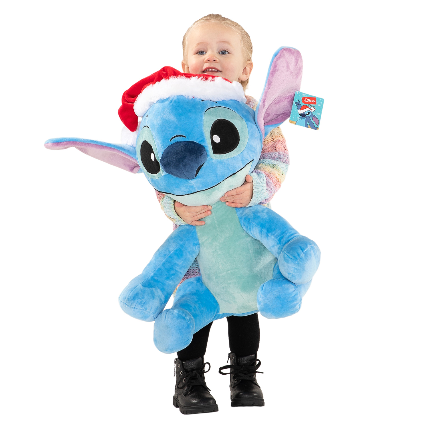 Disney Stitch Knuffel Pluche met Kerstmuts, 50cm