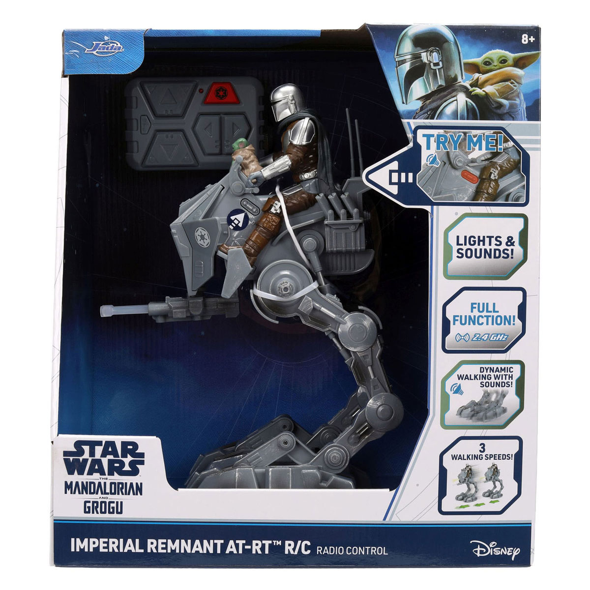 Jada RC Star Wars AT-RT télécommandé avec effets lumineux et sonores - 29 cm