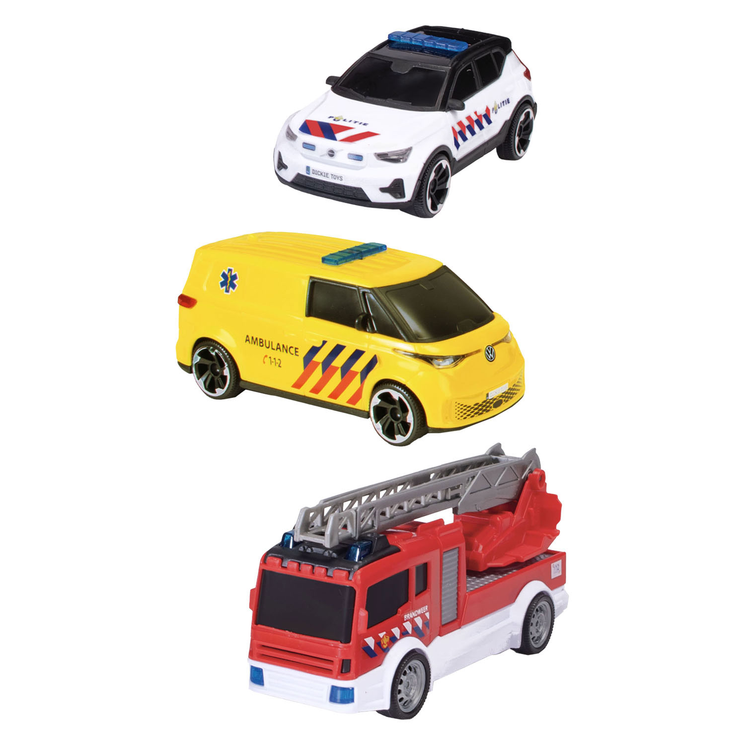 Dickie SOS Team Set Speelgoedauto's - 3dlg.