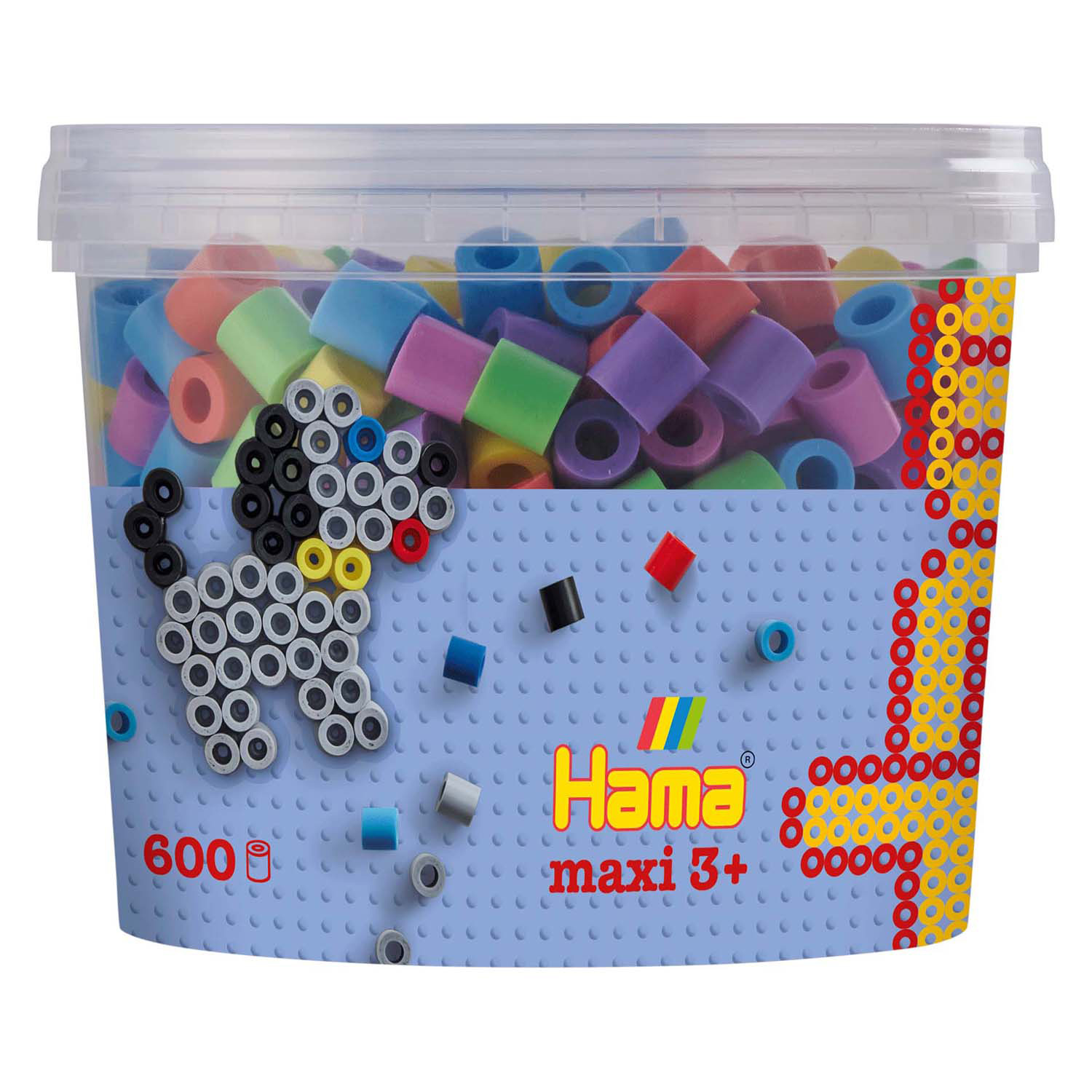 Hama Strijkkralen Maxi in Bak - Pastelmix (050), 600st.