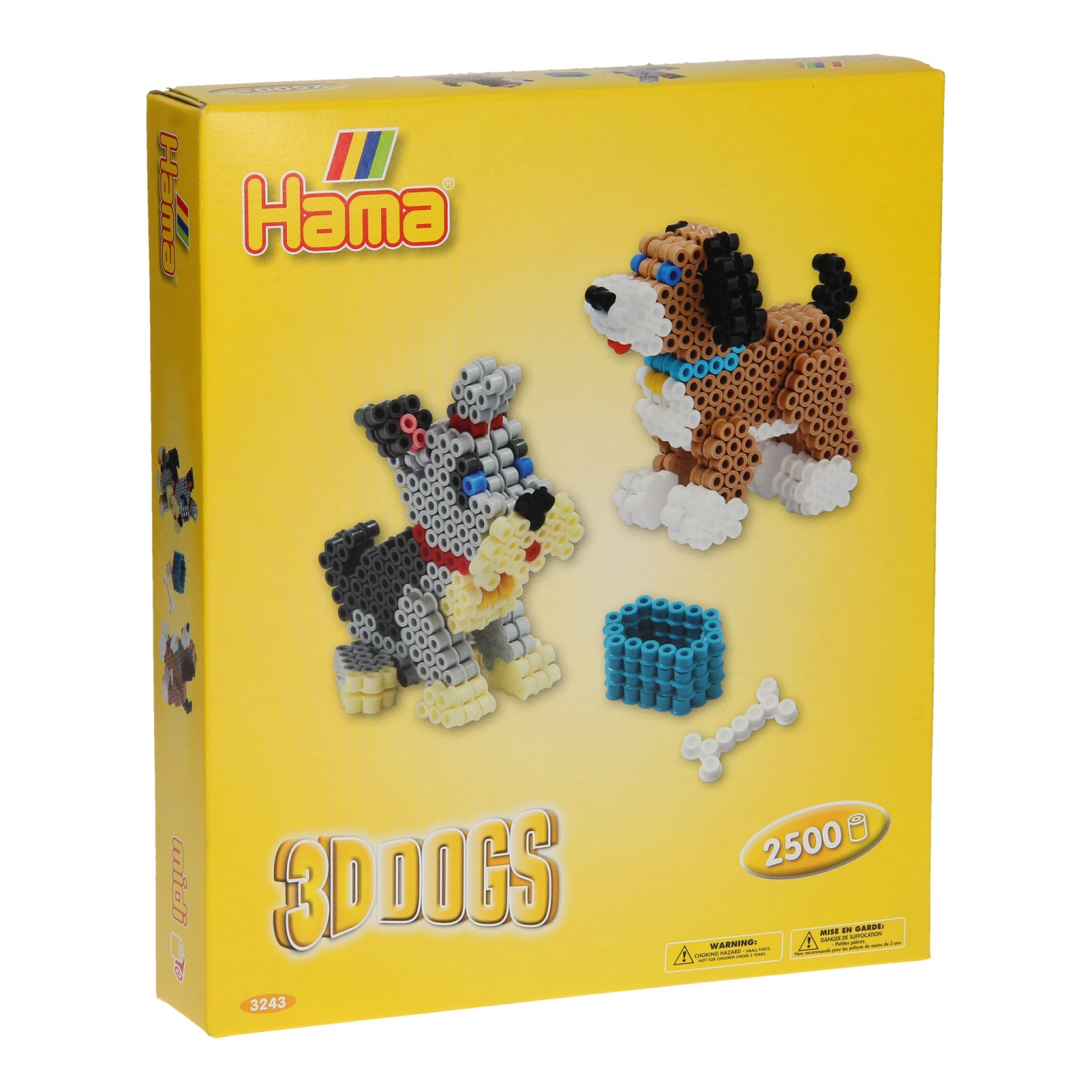 Hama Strijkkralenset 3D - Honden, 2500st.