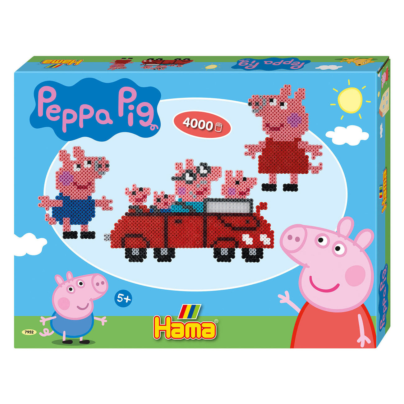 Hama Coffret cadeau de perles thermocollantes - Peppa Pig, 4000 pcs.