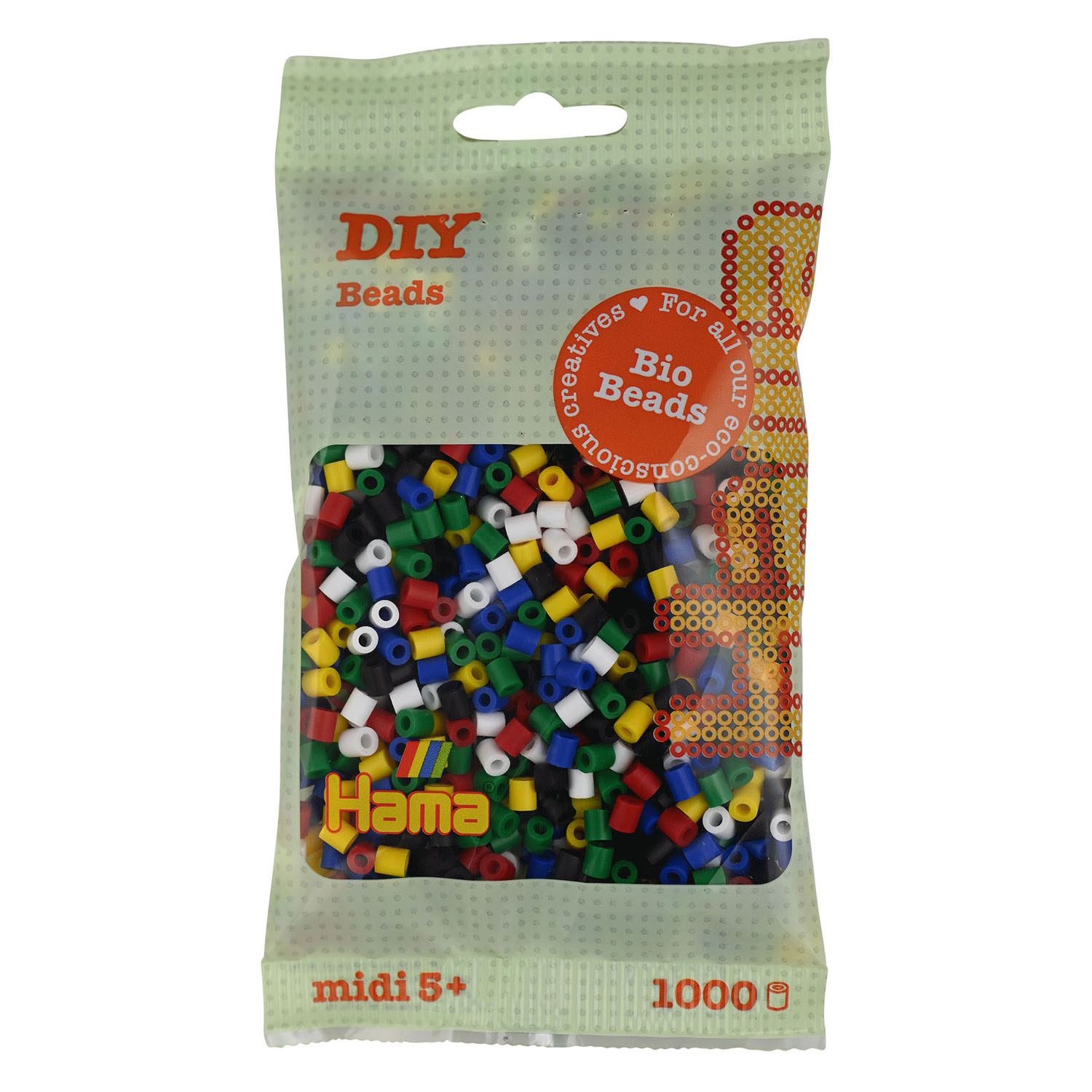 Perles thermocollantes Hama Bio - Mélange de couleurs vives (198), 1000 pcs.