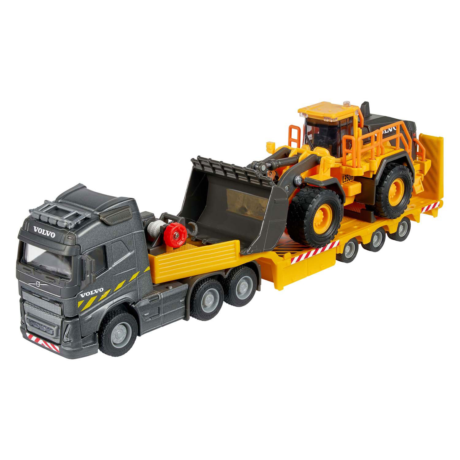 Majorette Volvo FH16 Truck met Oplegger en Wiellader