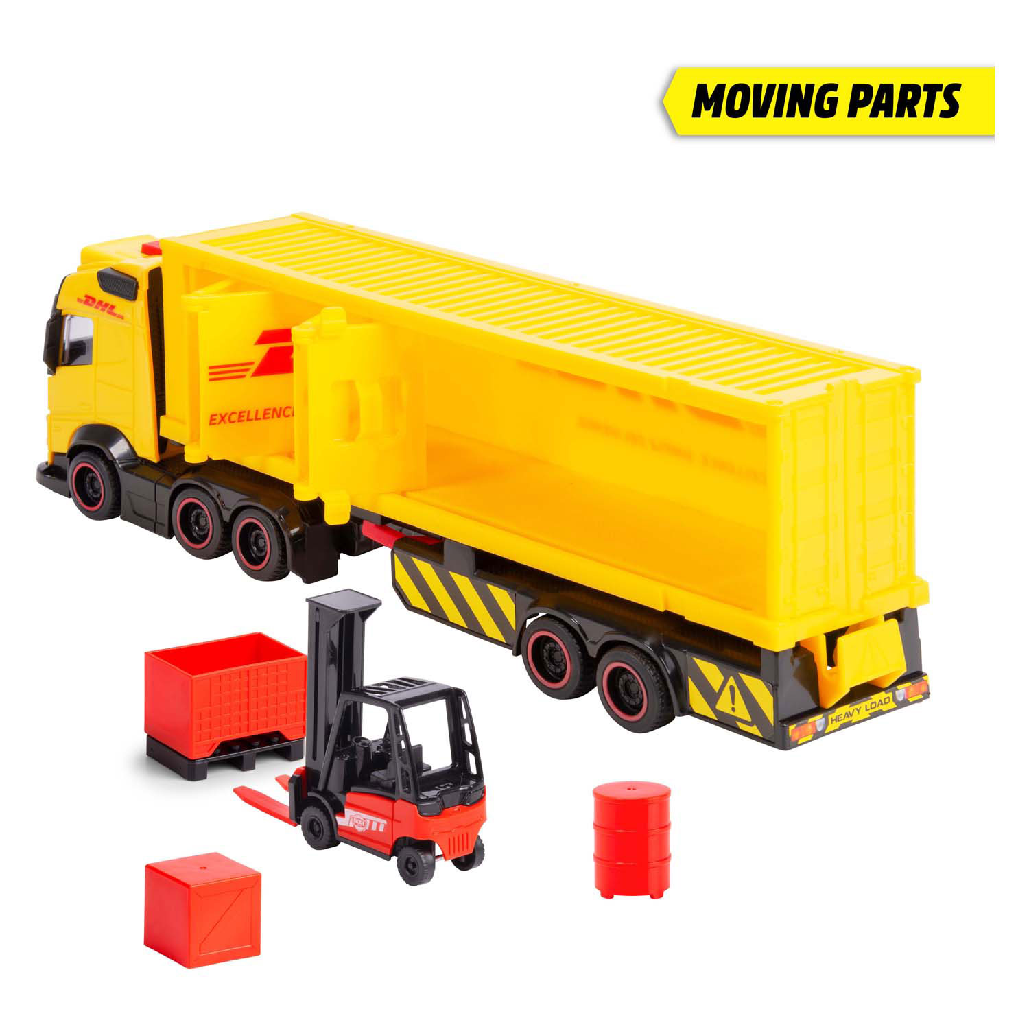 Ensemble Dickie DHL avec camion et chariot élévateur