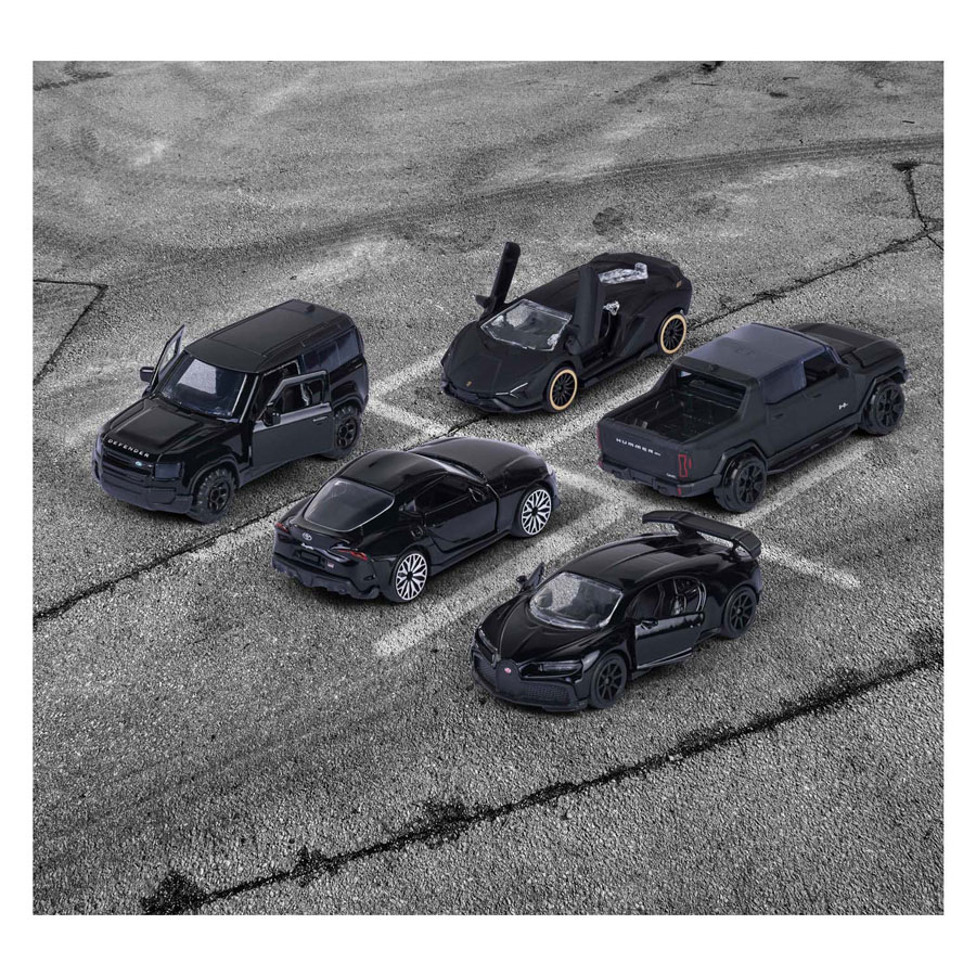 Majorette Black Edition Die-cast Voertuigen, 5dlg.