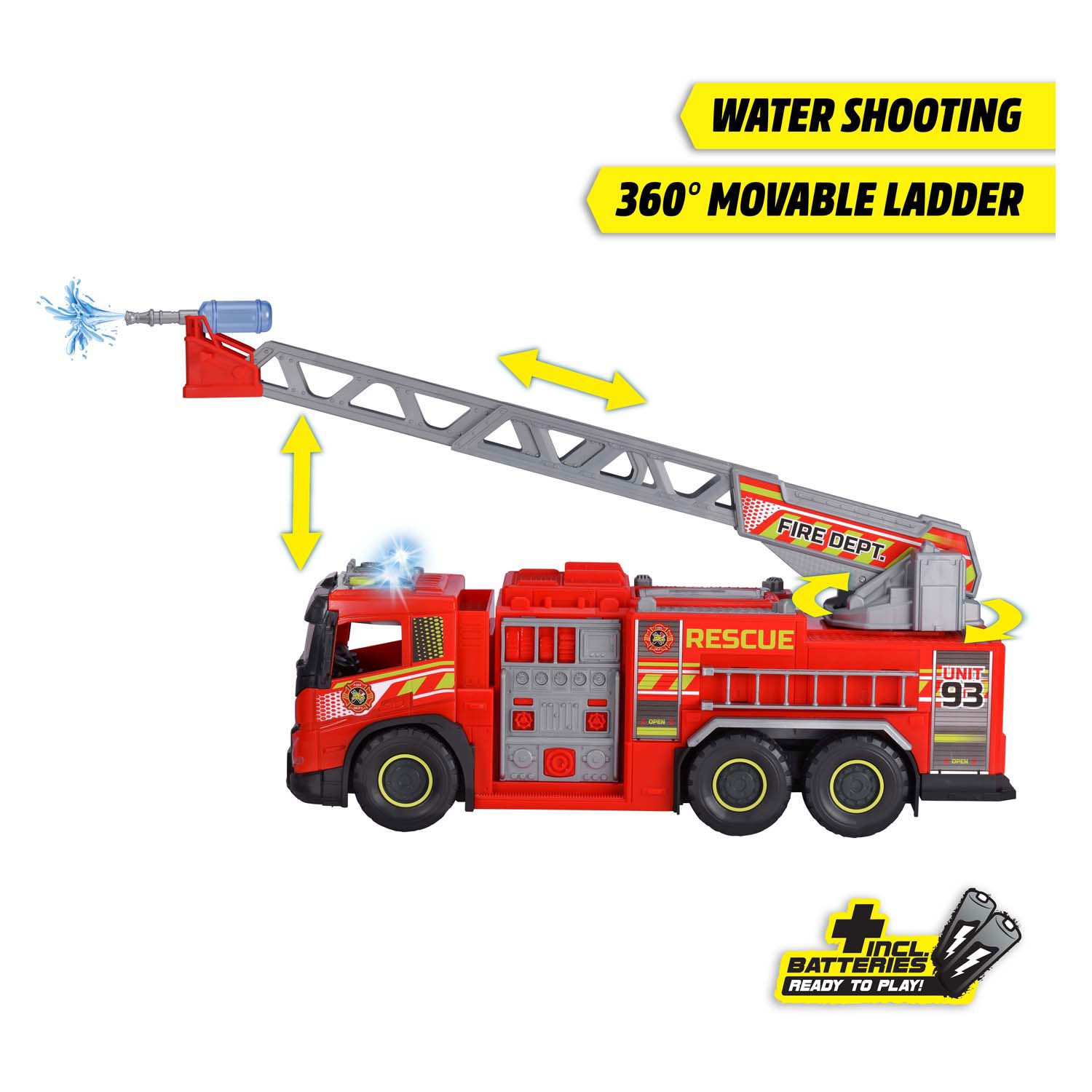 Camion de pompiers Dickie avec effets lumineux et sonores