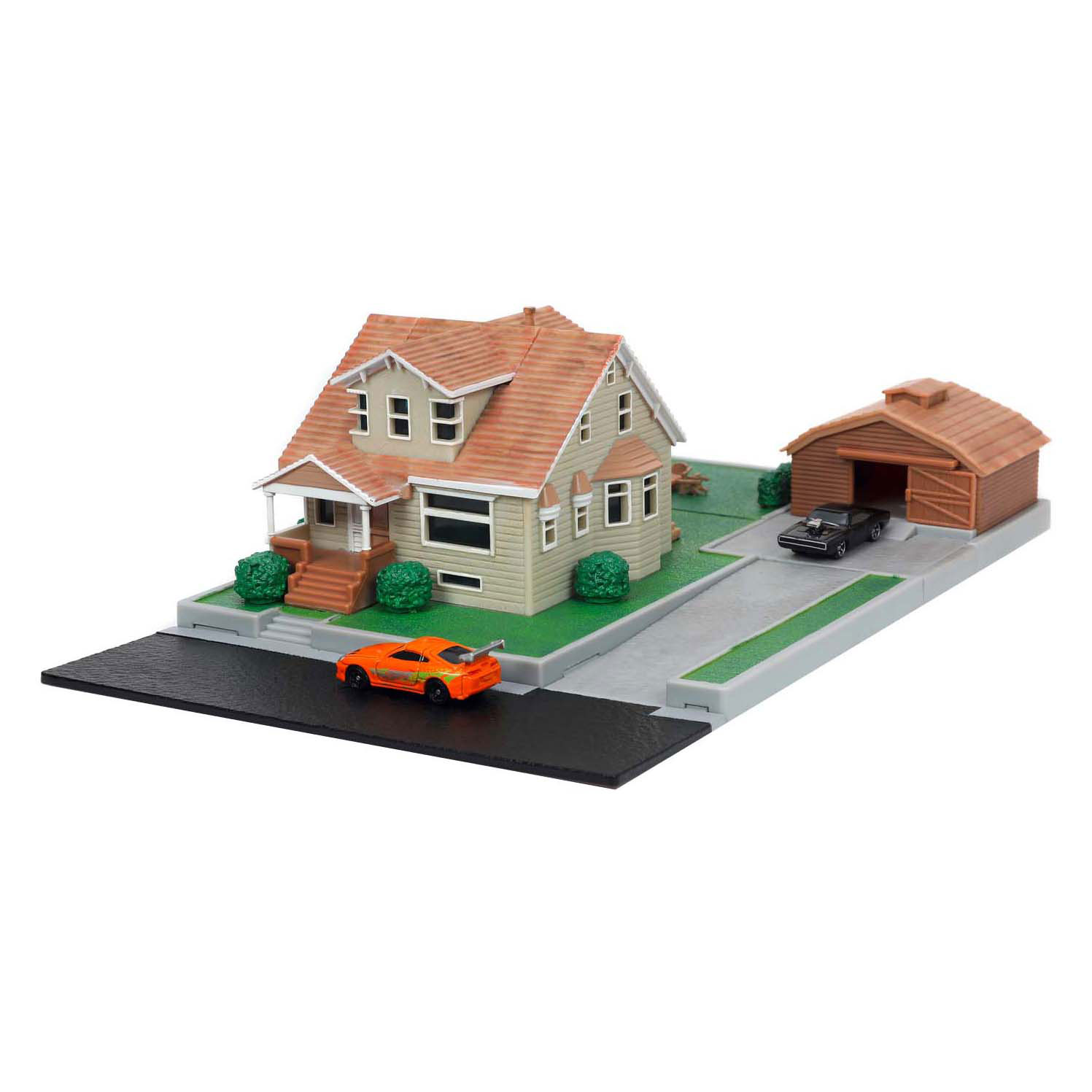 Diorama de la maison de Nano Dom de Jada Fast & Furious avec véhicules