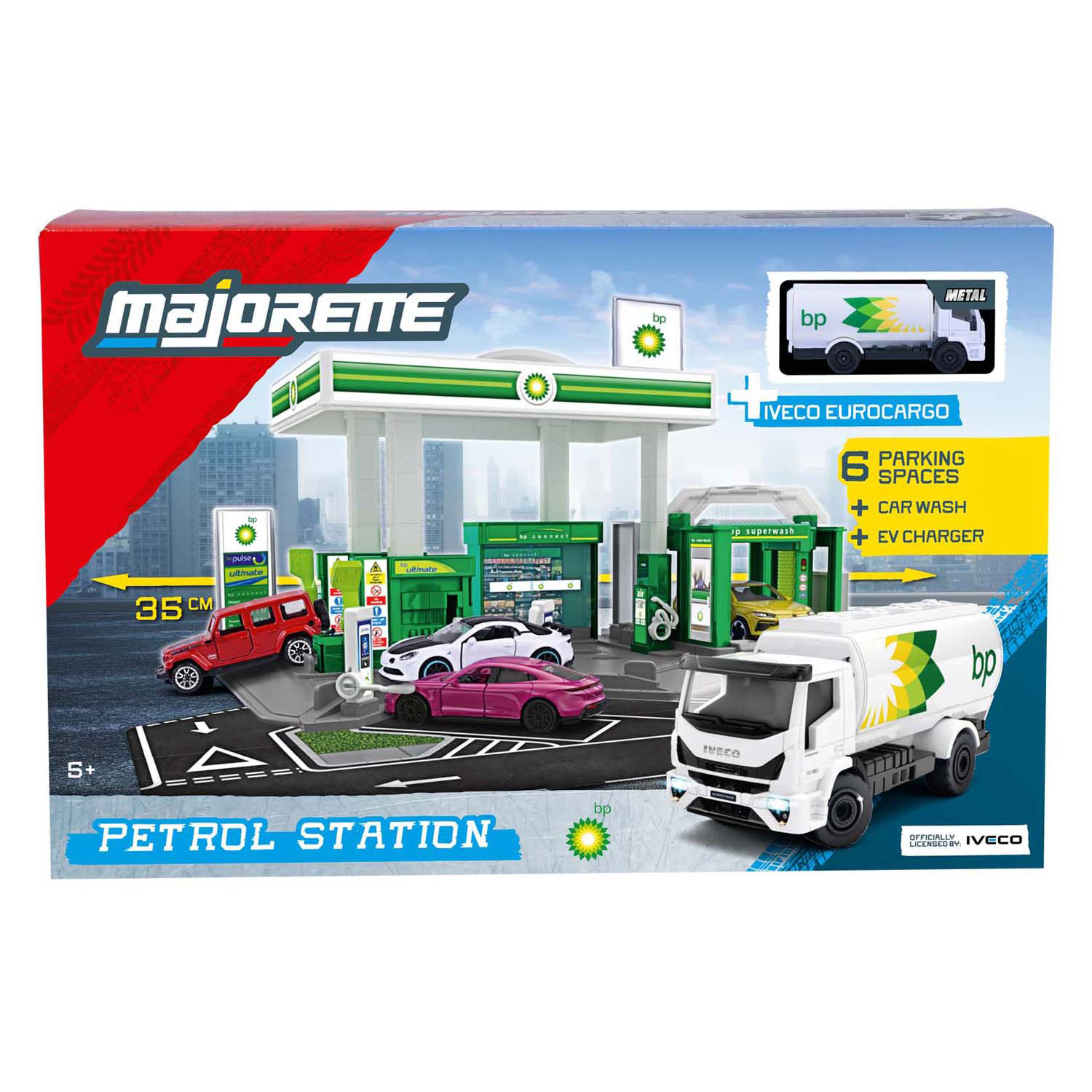 Majorette BP Tankstelle mit Fahrzeug