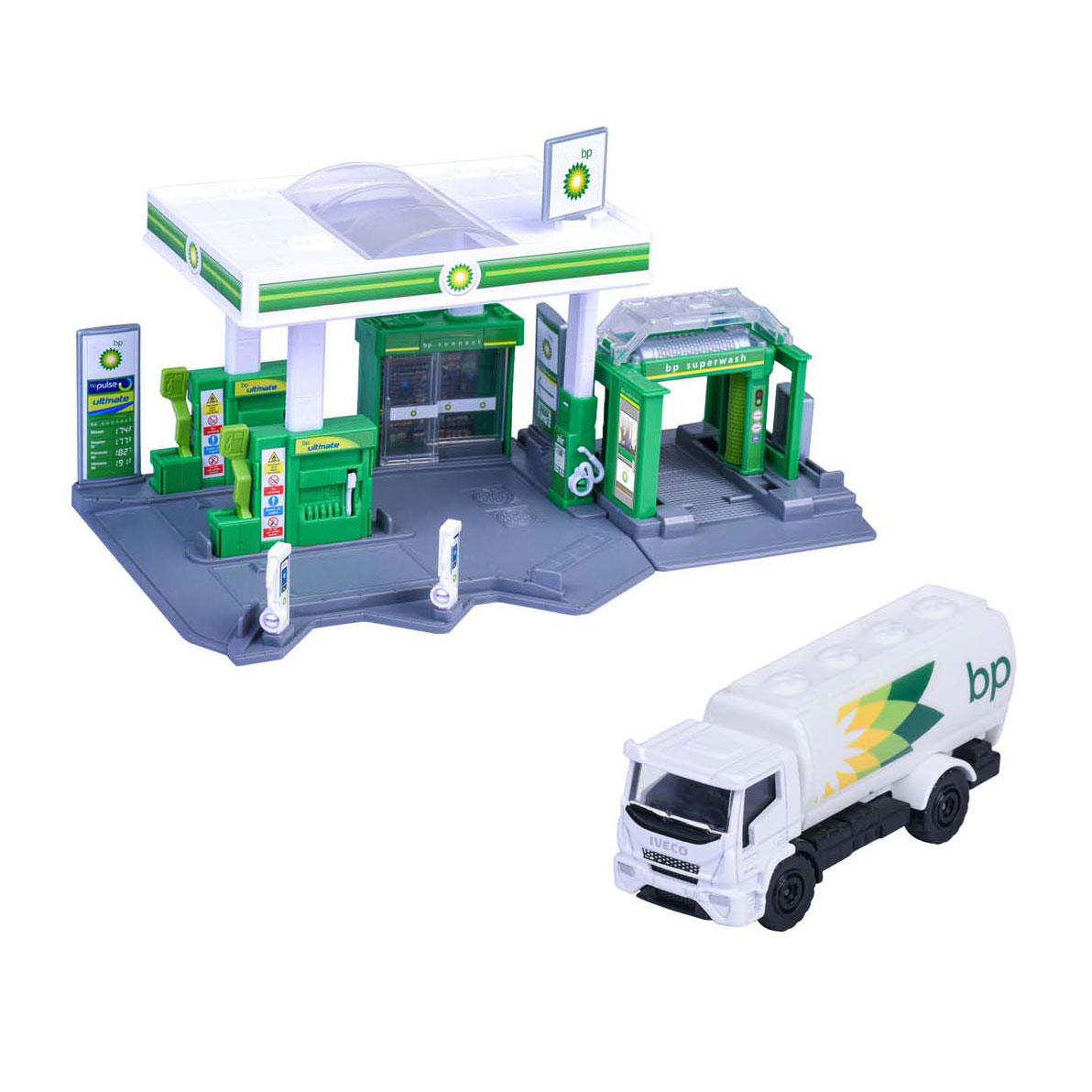 Majorette BP Tankstelle mit Fahrzeug