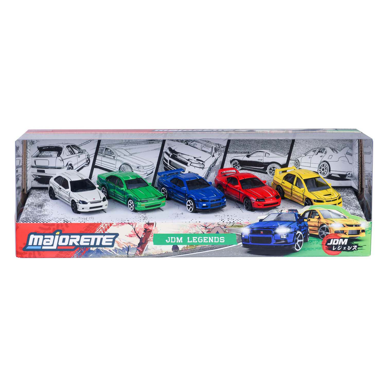 Majorette JDM Legends Anime, 5 parties.