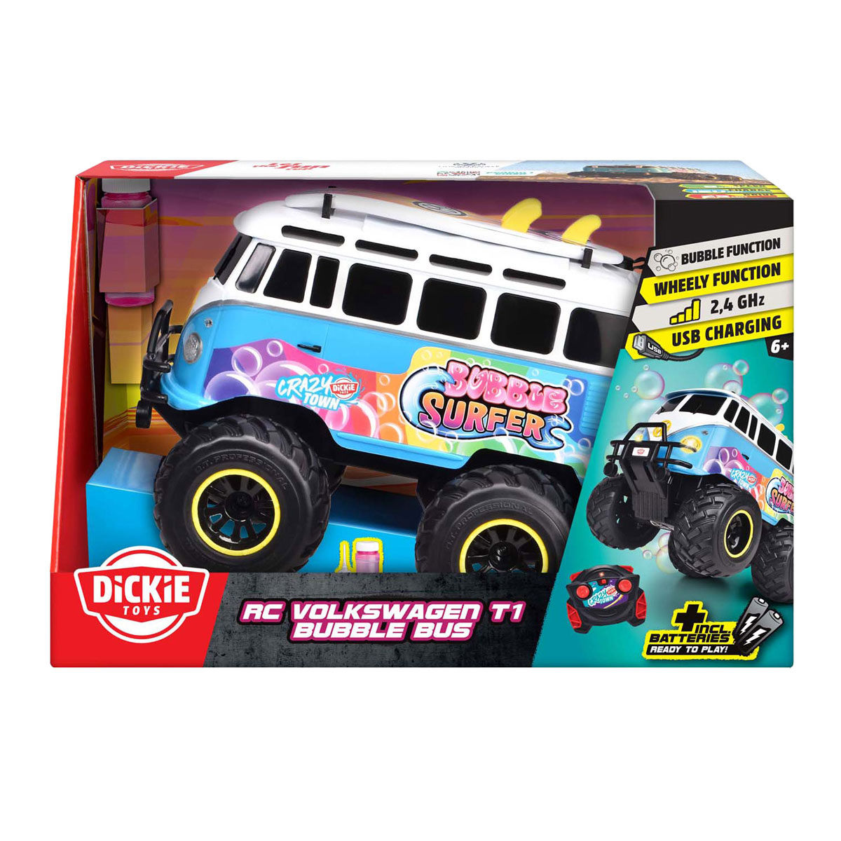 Bus télécommandé Volkswagen T1 Bubble Bus de Dickie , RTR