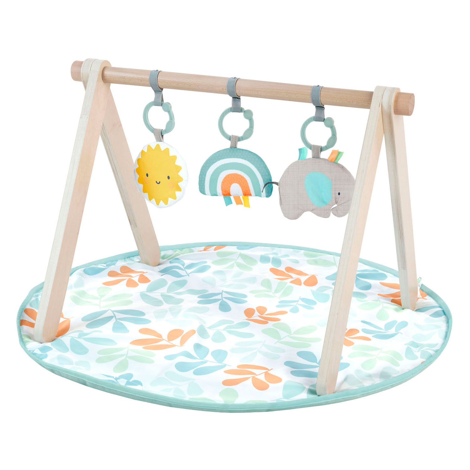 Houten Babygym met Stoffen Kleed