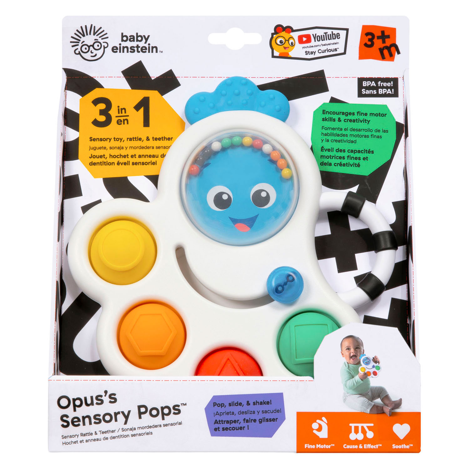 Opus Shape Sensorische Rammelaar en Bijtring