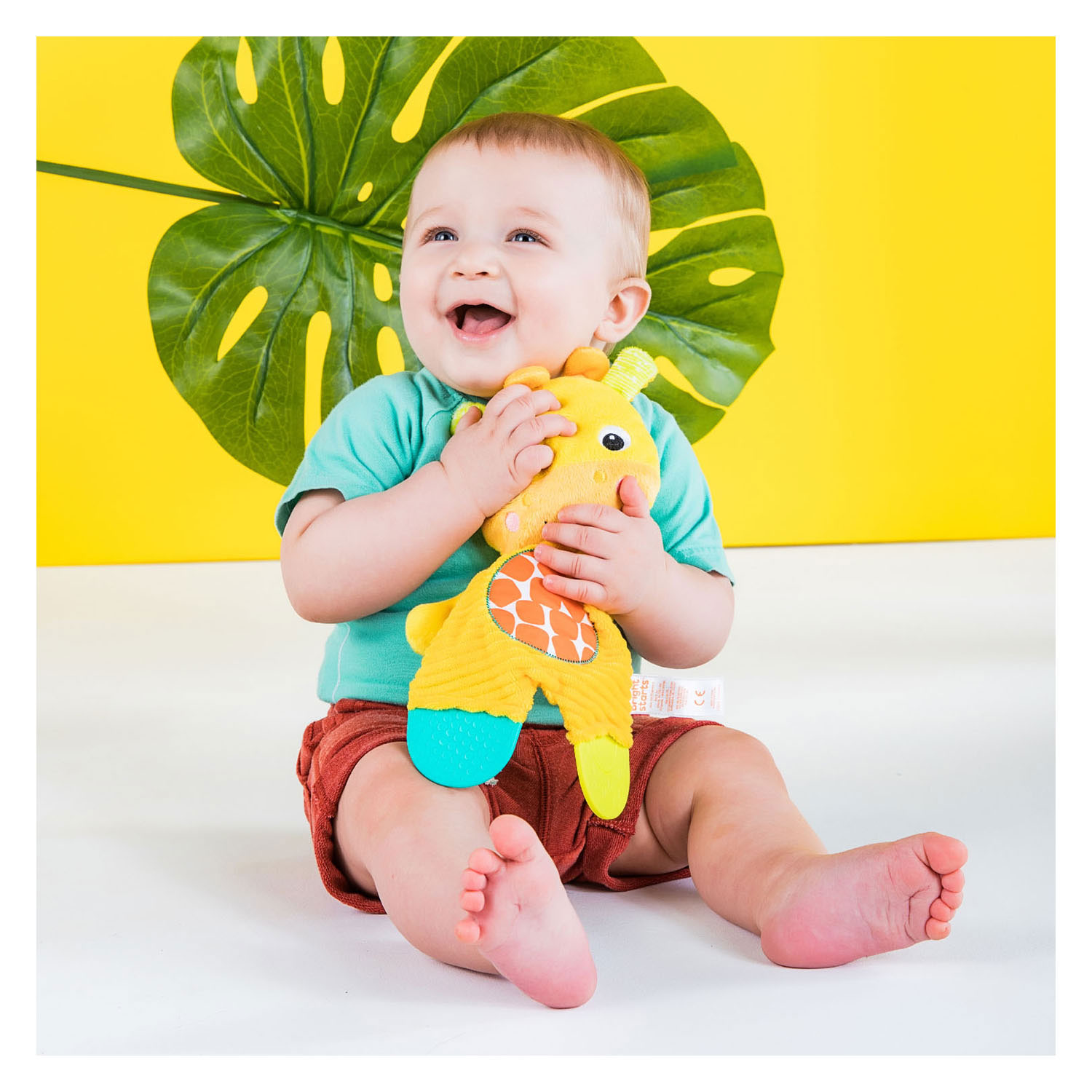 Snuggle & Teethe Pluche Knuffel met Bijtring - Giraf