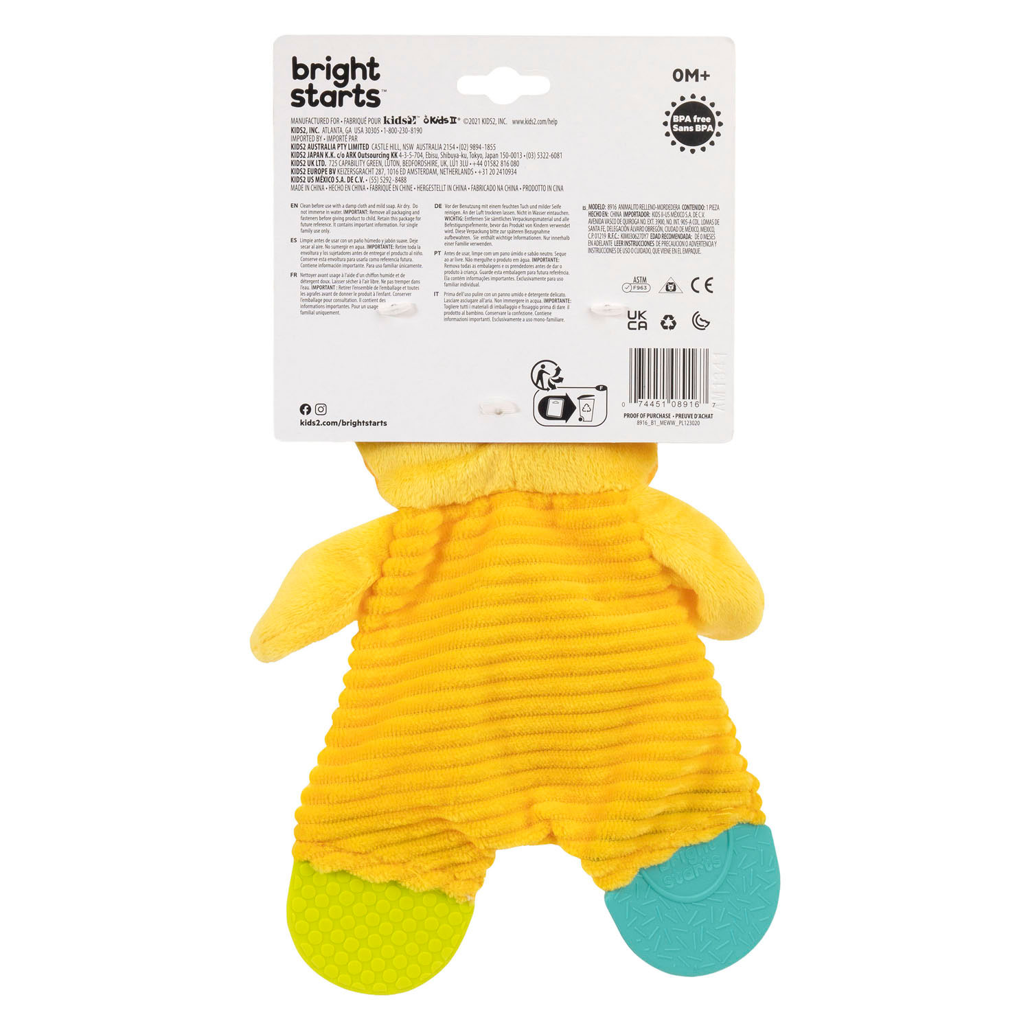 Snuggle & Teethe Pluche Knuffel met Bijtring - Giraf