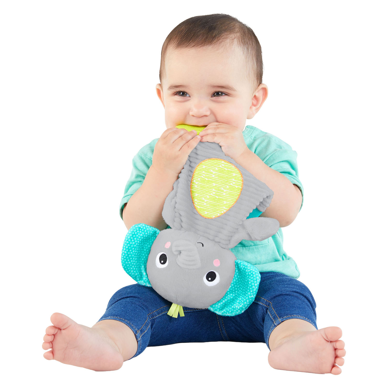 Snuggle & Teethe Pluche Knuffel met Bijtring - Olifant