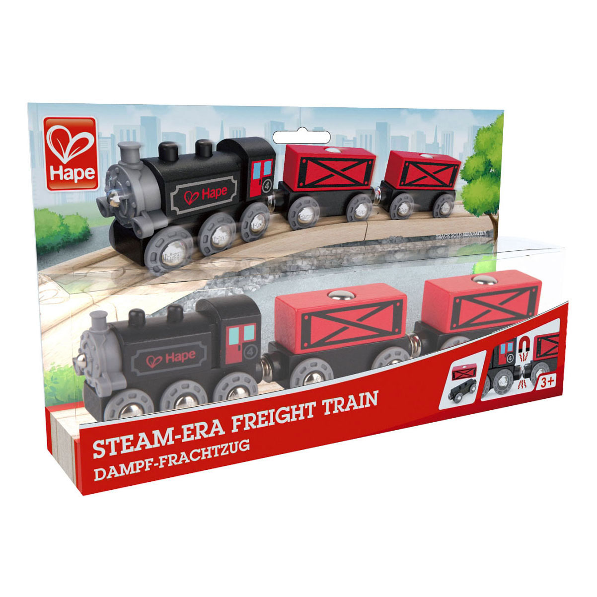 Hape Houten Stoomtrein - 5dlg.