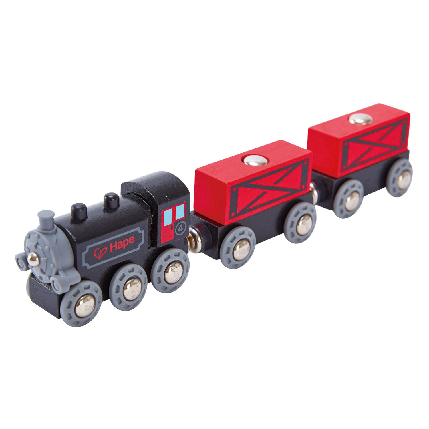 Hape Houten Stoomtrein - 5dlg.