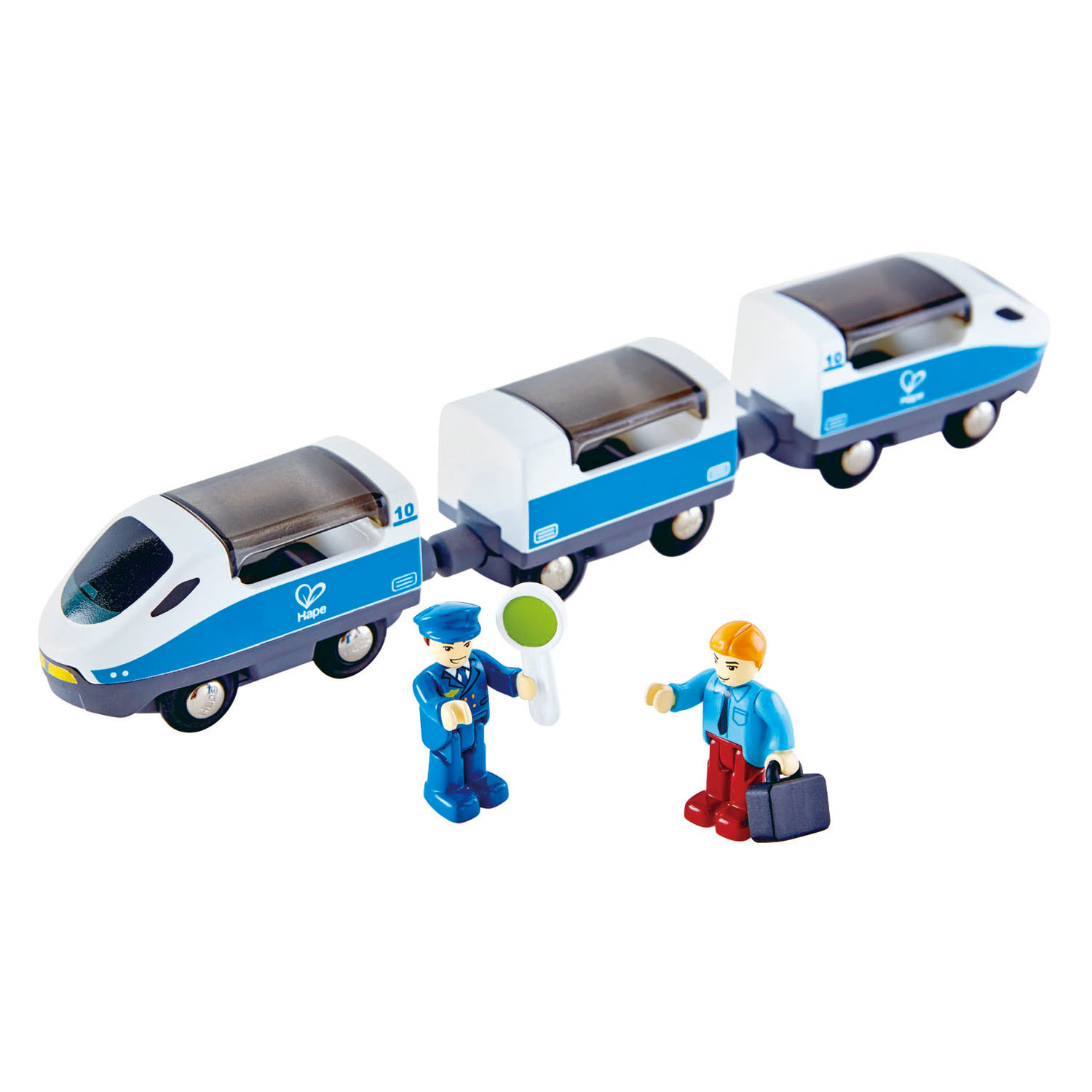 Hape Houten Intercity Trein - 5dlg.