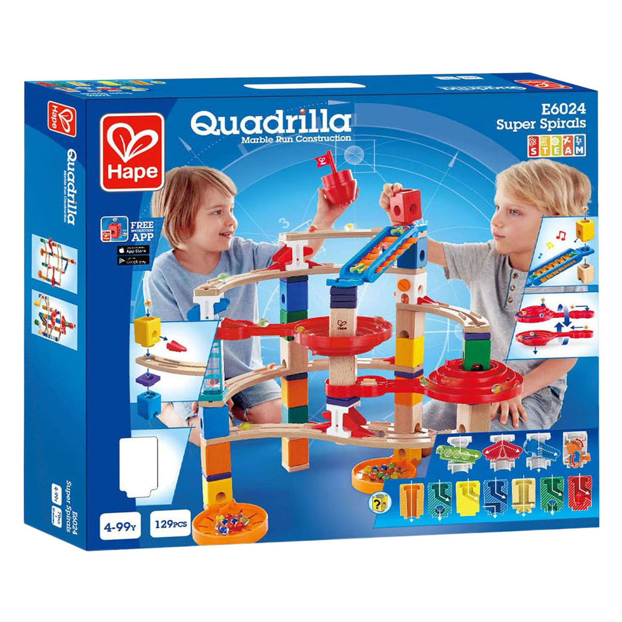 Hape Super Spiral Knikkerbaan Set