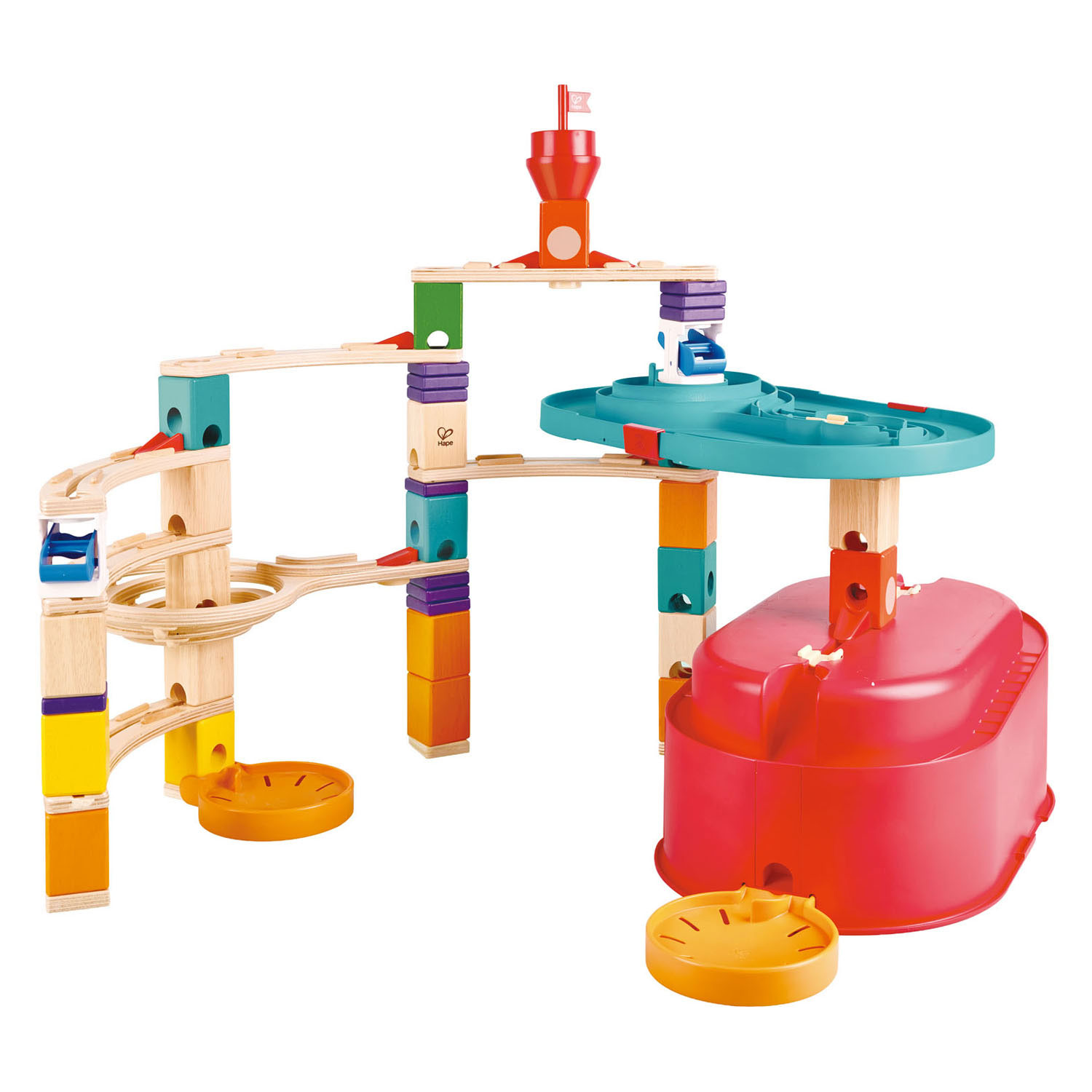 Hape Quadrilla Stack Track Bucket Knikkerbaan Set