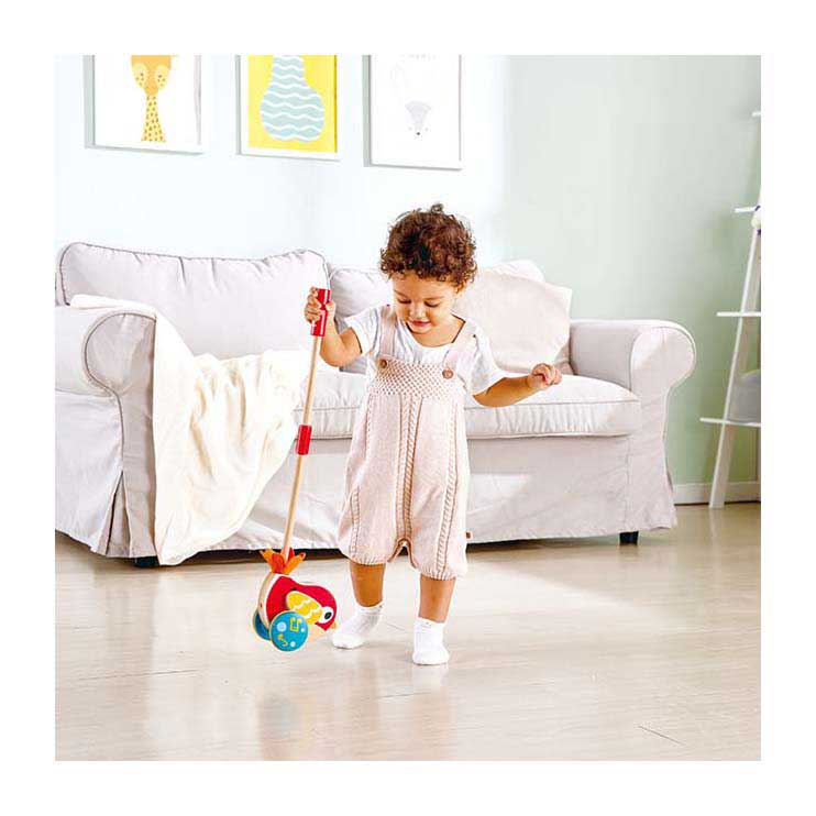 Hape Lilly Vogel Houten Duwstok met Geluid