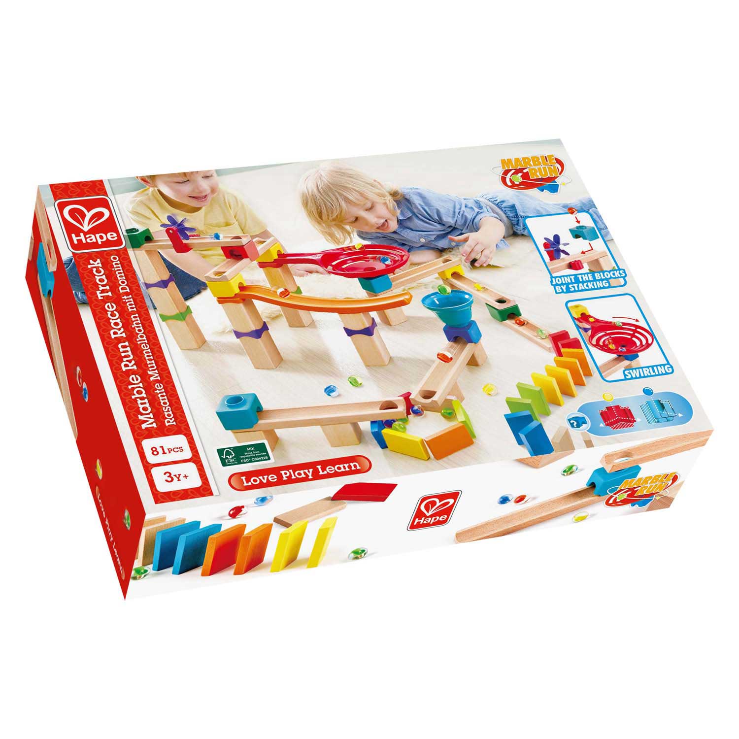 Hape Holz-Kugelbahn-Set – 81-tlg.