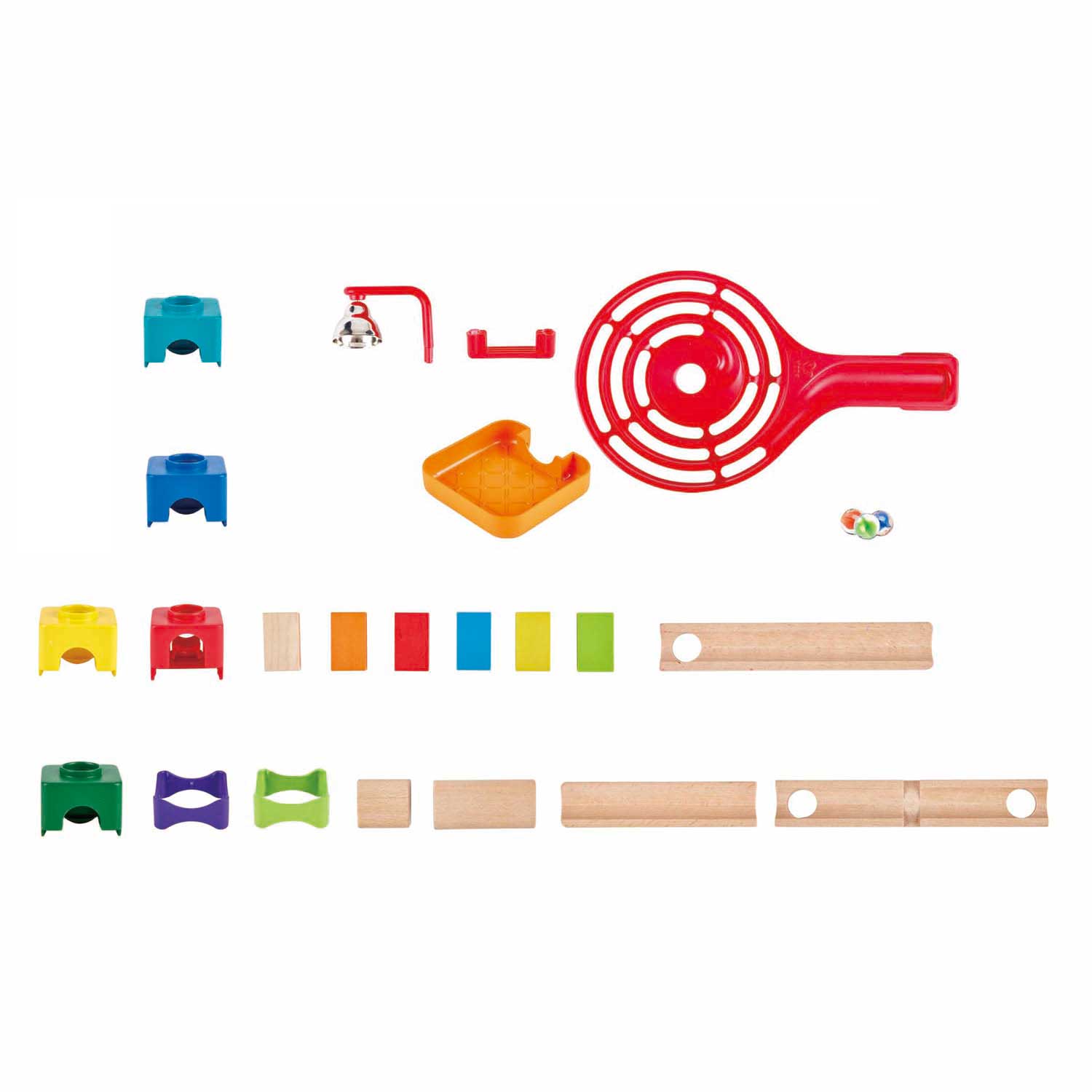 Hape Holz-Murmelbahn-Set Domino – 50-tlg.