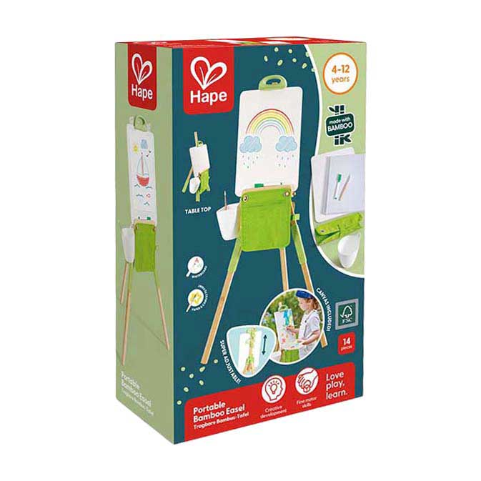 Tragbare Bambusstaffelei von Hape – 14-tlg.