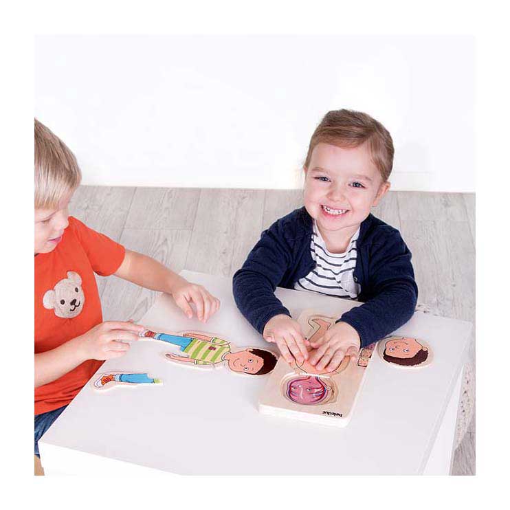 Beleduc Houten Lagenpuzzel Meisje - 5 Lagen